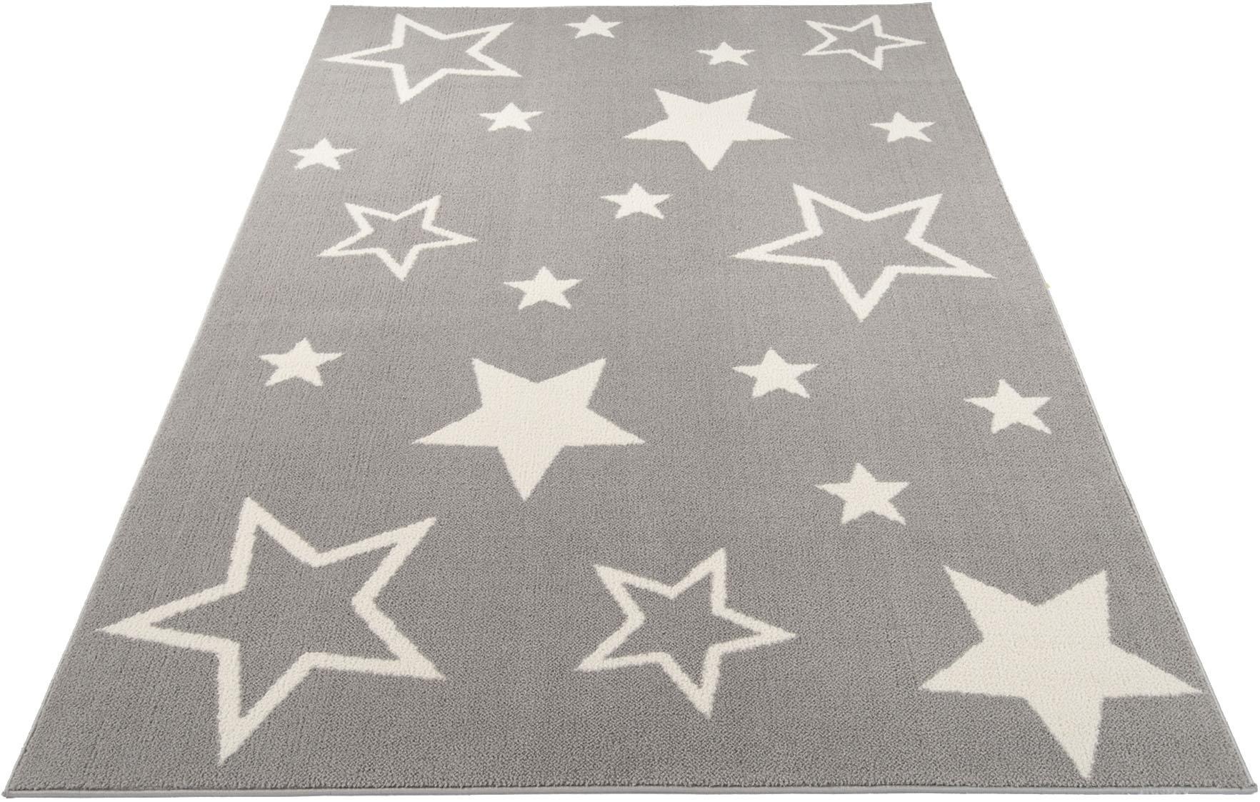OCI DIE TEPPICHMARKE Teppich "Kiddy Star" rechteckig 11 mm Höhe Sterne, Kur günstig online kaufen