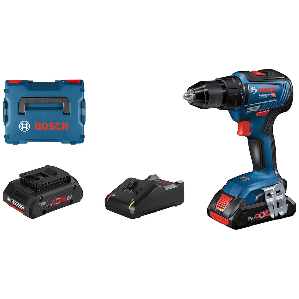 Bosch Professional Akku-Schrauber »GSR 18V-55 Professional«, (Set)