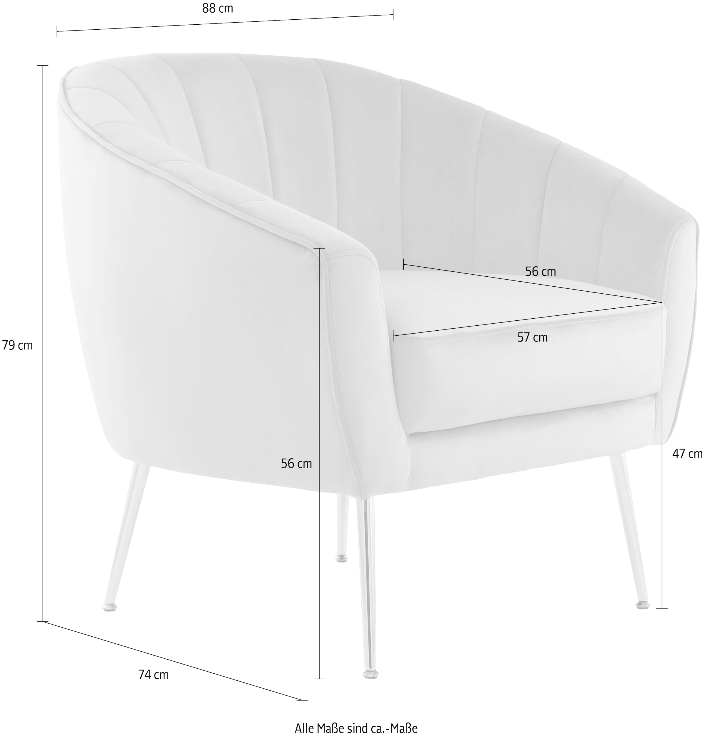 Kayoom Cocktailsessel »Doreen«, Angesagtes 1-Sitzer-Sofa, Mini Sofa auch passend für kleine Räume