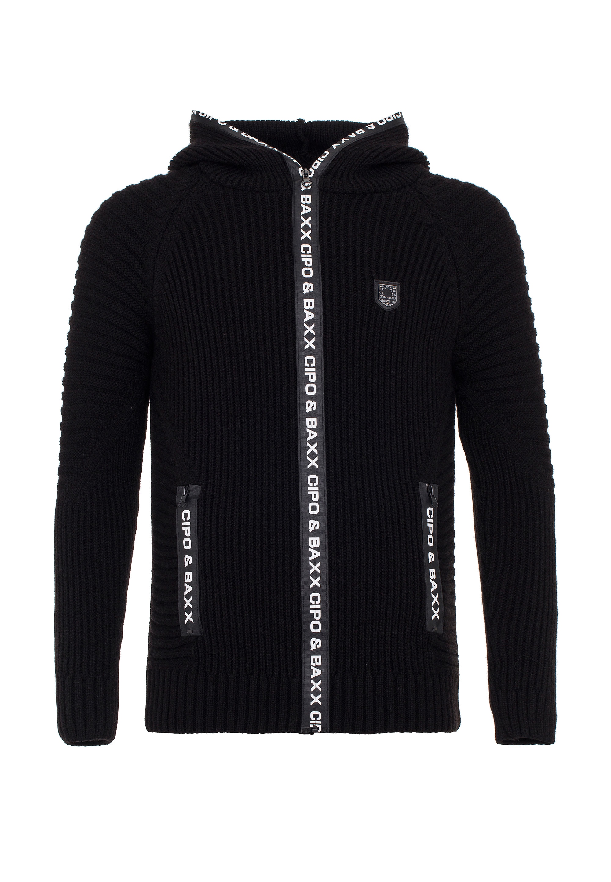 Cipo & Baxx Sweatjacke, mit Markendruck