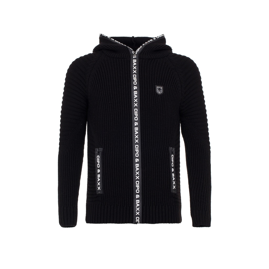 Cipo & Baxx Sweatjacke, mit Markendruck