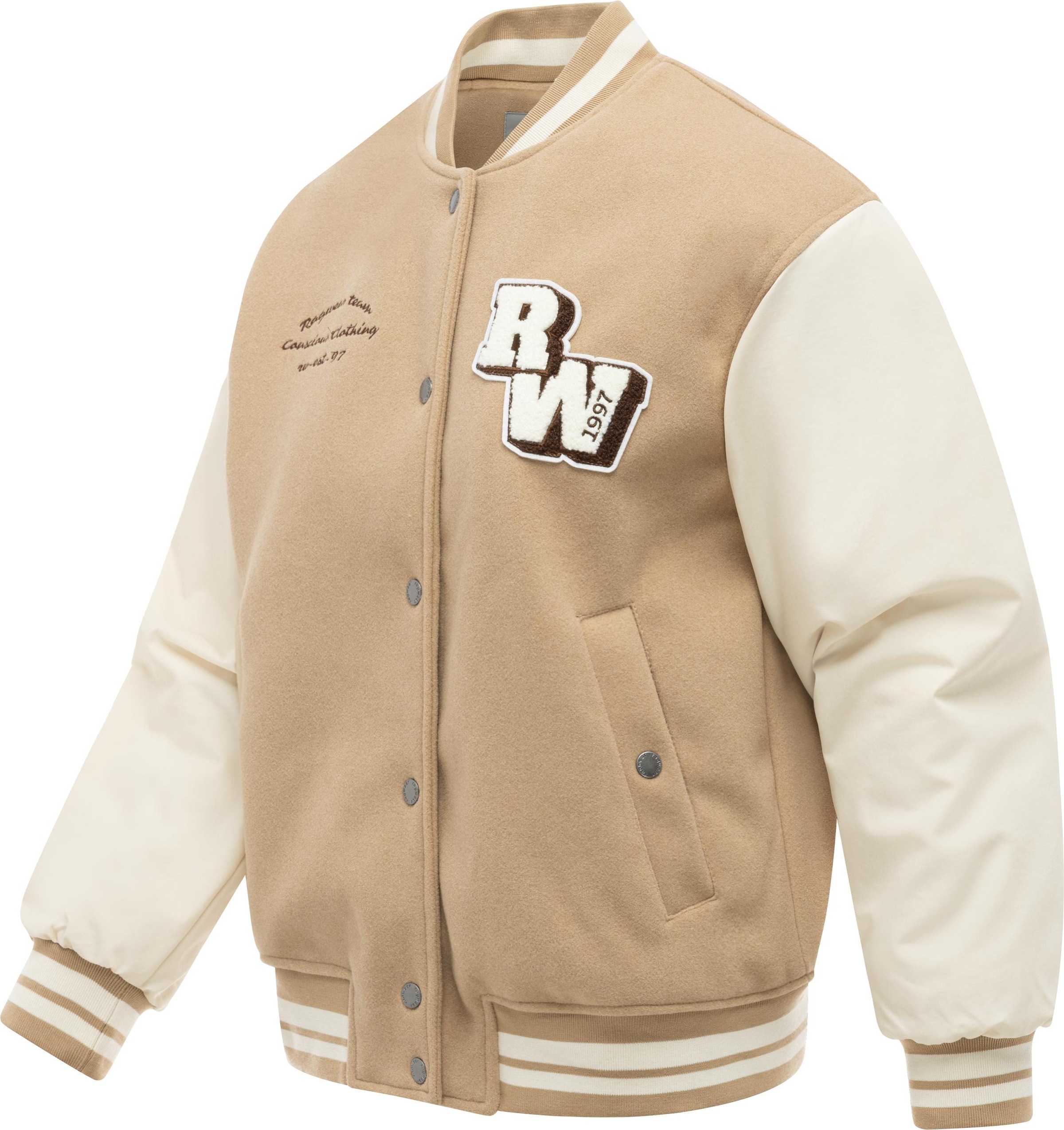 Ragwear Collegejacke »Clubie Y« ohne Kapuze modische Damen Bomberjacke mit Rippstrick-Details