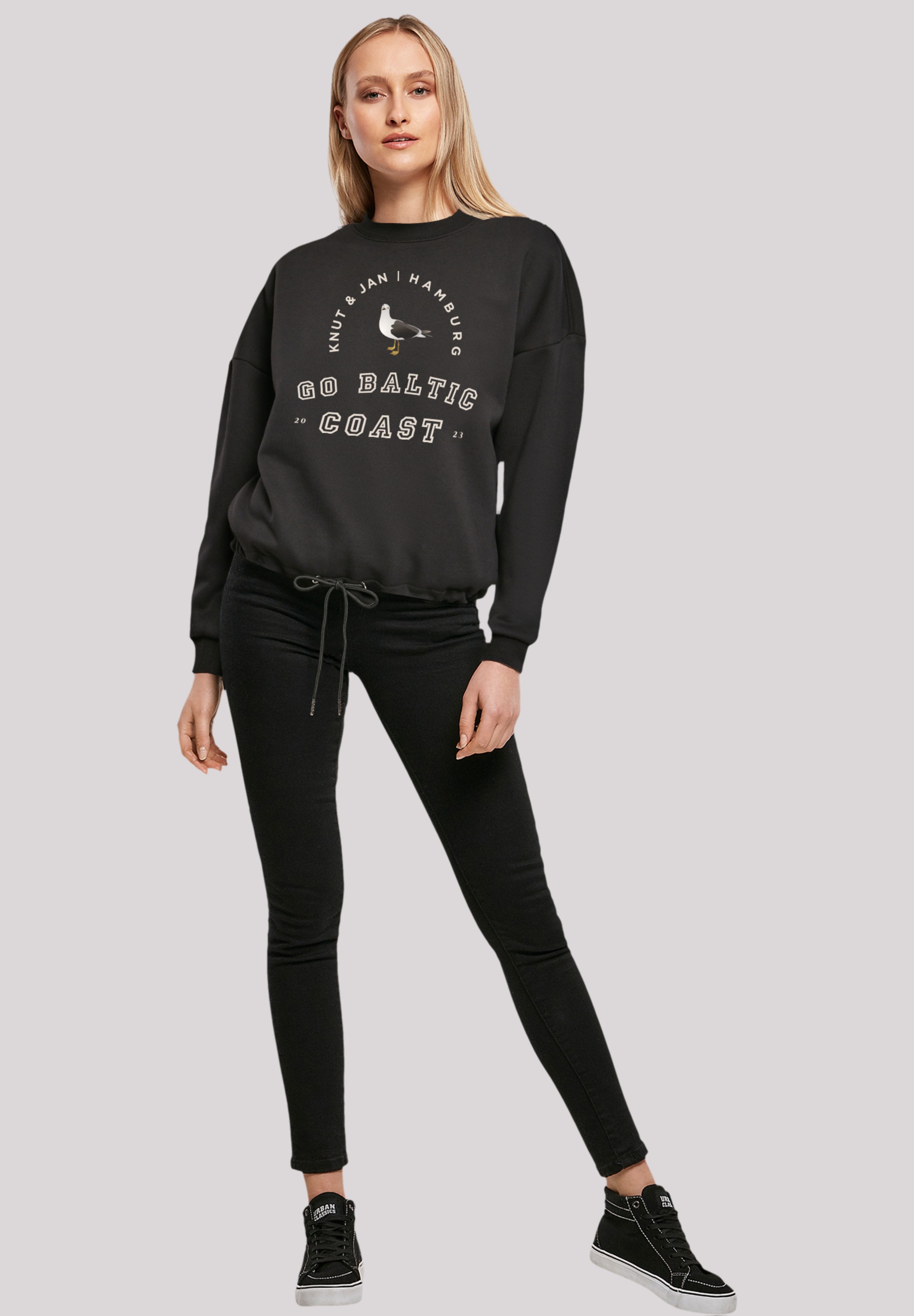 F4NT4STIC Sweatshirt »Möwe Knut & Jan Hamburg«, Print