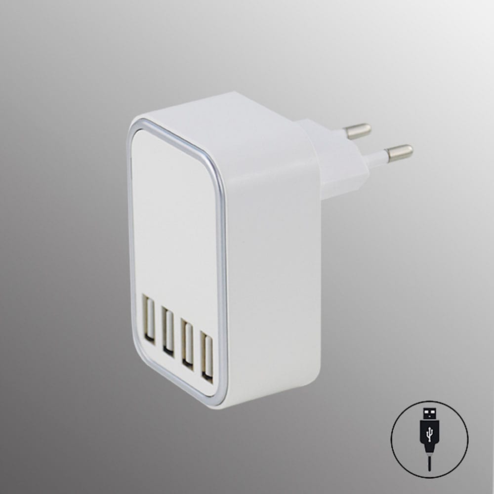 easy! BY FHL USB-Adapter »Hub Ladeadapter - 4 mal USB-Port«, Ladeadapter USB, Adapter, 4X USB-Port, Eurostecker, ohne USB-Kabel