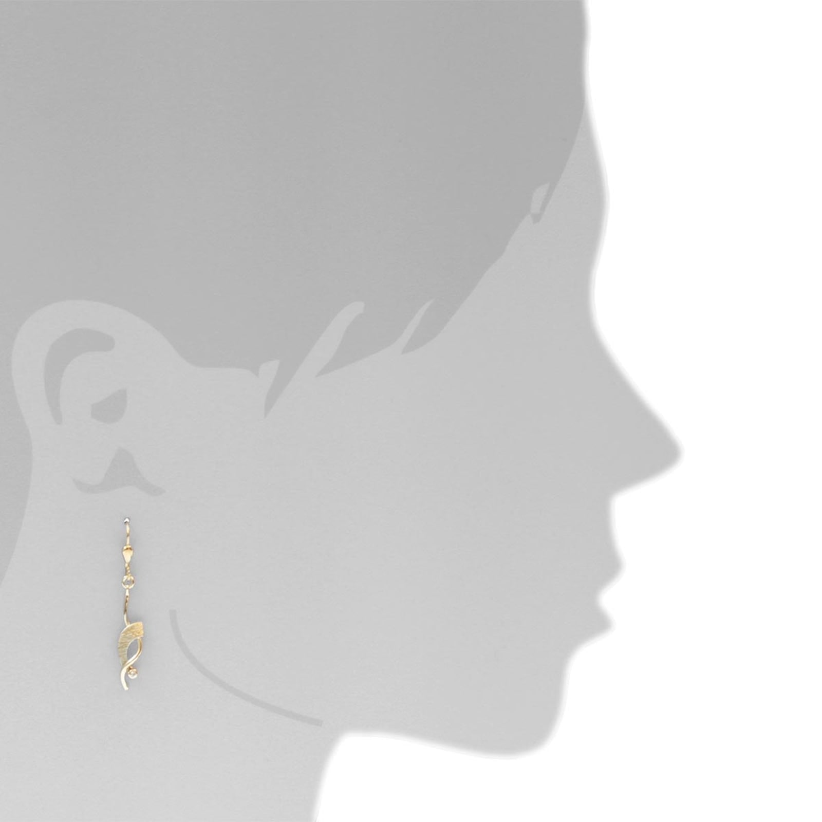 OSTSEE-SCHMUCK Paar Ohrhänger »- Kiandra - Gold 333/000 - Zirkonia«