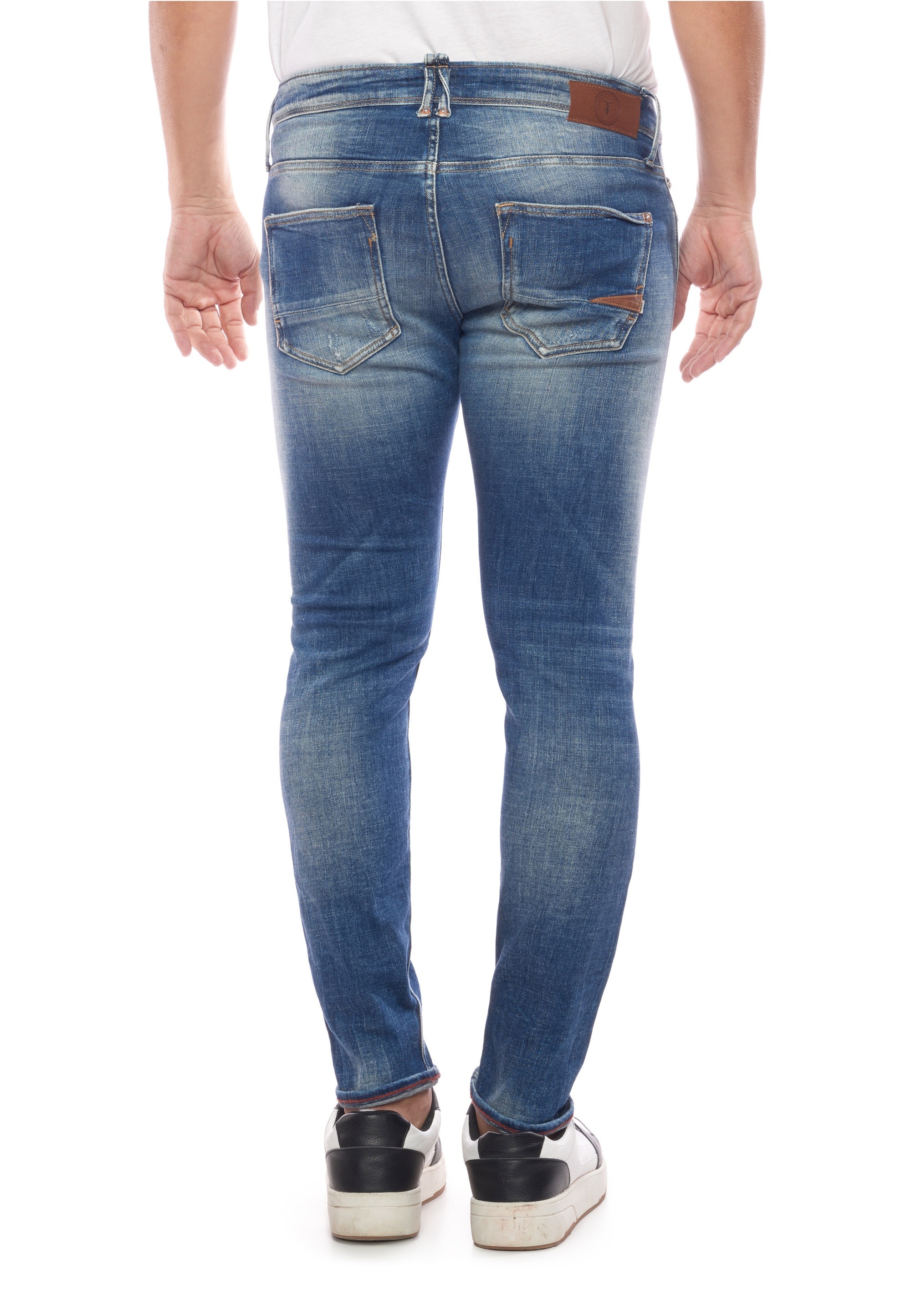 Le Temps Des Cerises Slim-fit-Jeans, im lässigen Used-Look