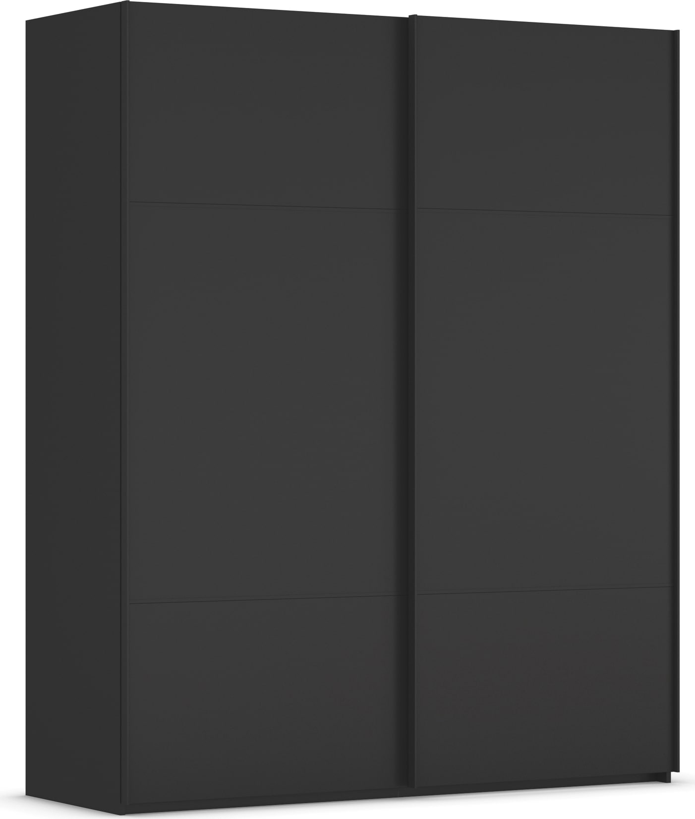 Schwebetürenschrank RAUCH, B:181cm H:223cm T:68cm, schwarz-weiß, Holzwerkstoff, Schränke, "Kleiderschrank Schrank Garderobe Schlafzimmerschrank