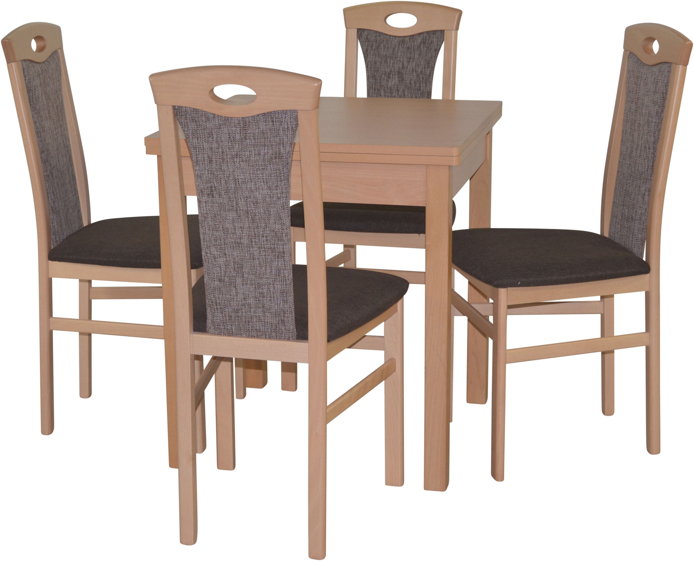 HOFMANN LIVING AND MORE Essgruppe »5tlg. Tischgruppe«, (Spar-Set, 5 tlg., 5tlg. Tischgruppe), Stühle montiert