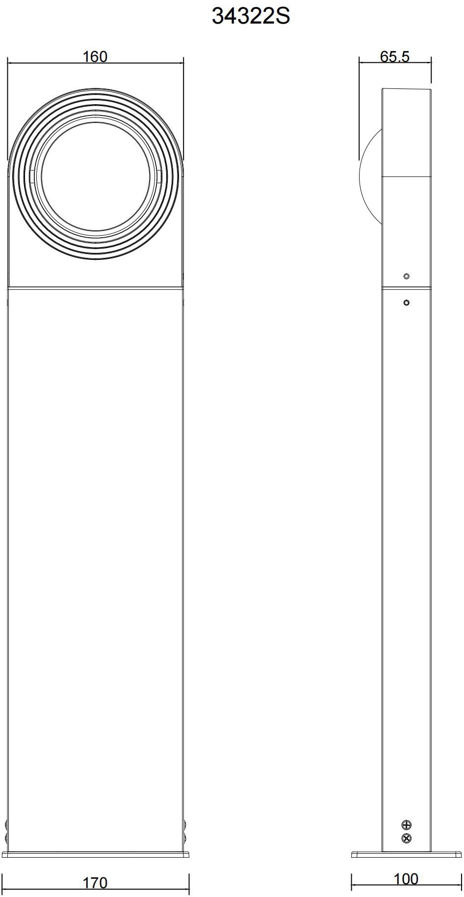 GLOBO LIGHTING Außen-Stehlampe »OKO« LED-Modul 1 Stk. Warmweiß Außenlampe Haus IP44 Gartenbeleuchtung Terrasse