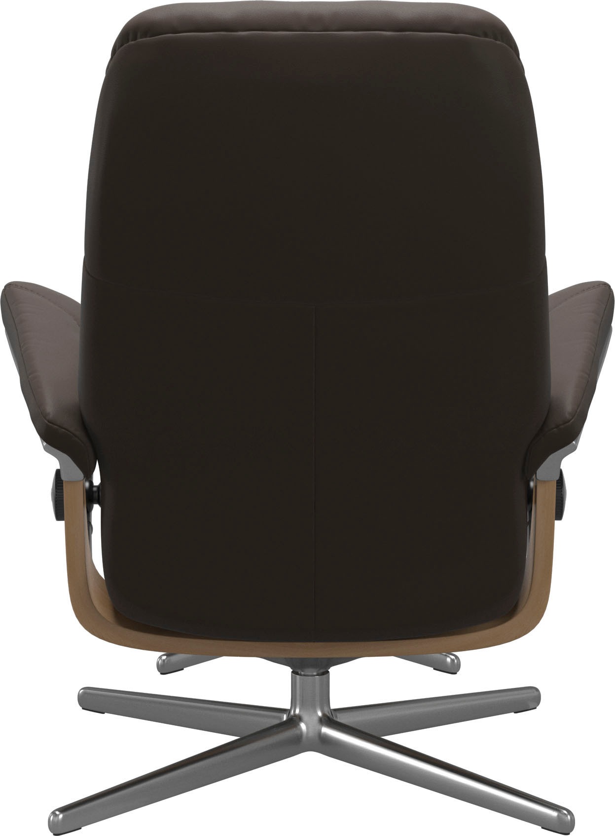 Stressless® Relaxsessel »Consul«, (Set, Relaxsessel mit Hocker), mit Hocker, mit Cross Base, Größe S, M & L, Holzakzent Eiche