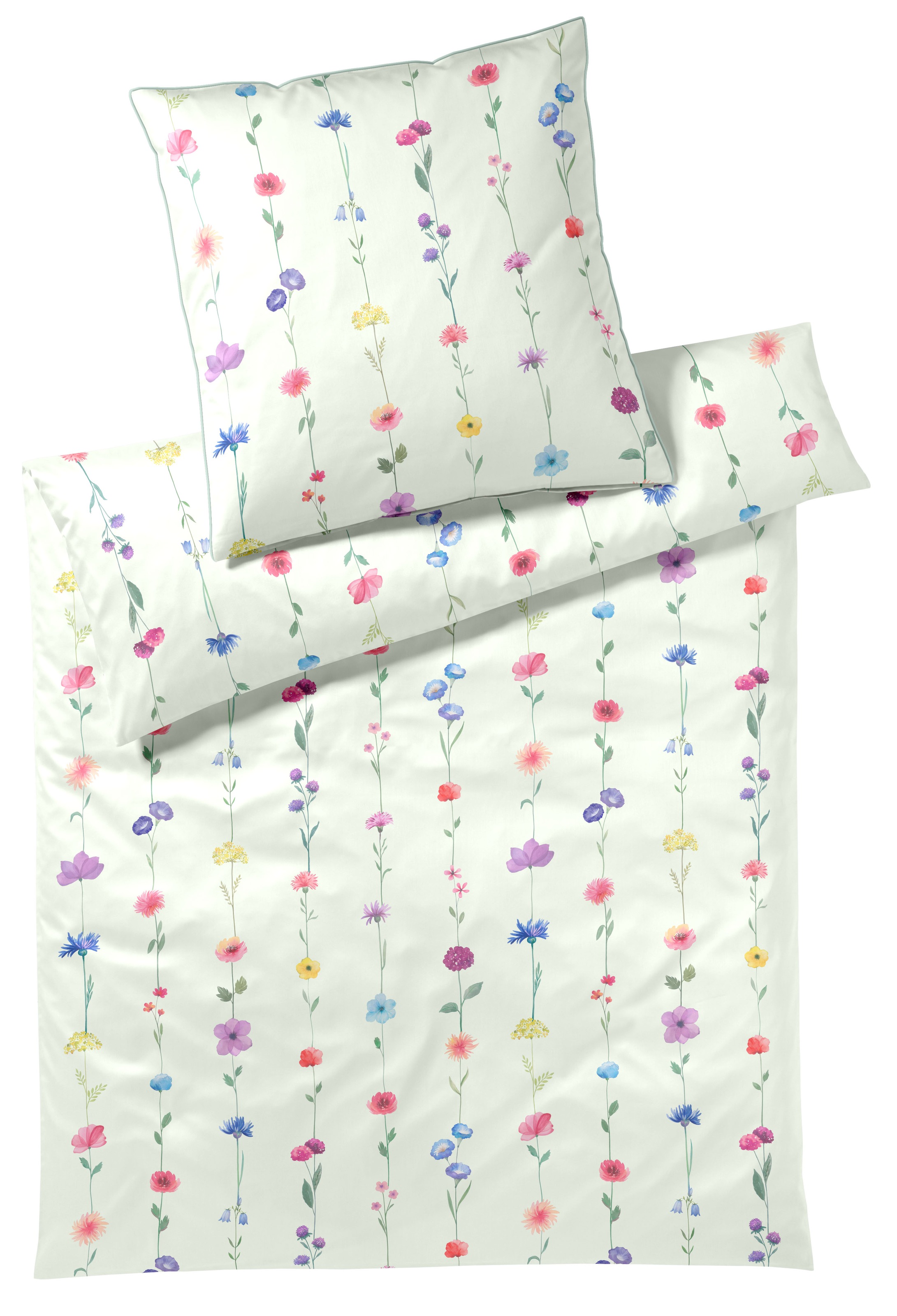 Elegante Bettwäsche "Flower Show" 2 Stk. angenehmes Hautgefühl günstig online kaufen