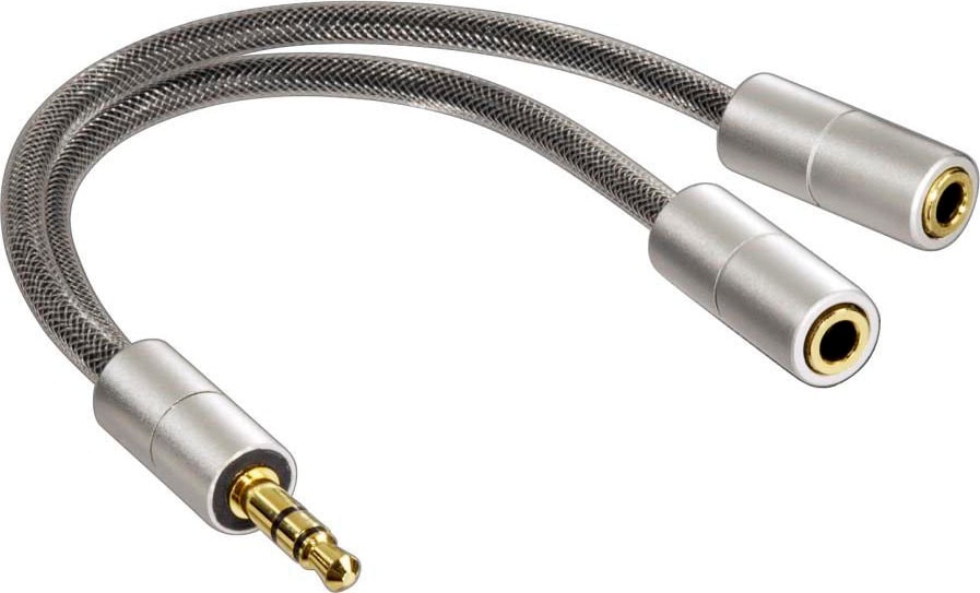 Hama Audio-Kabel »Klinkenstecker Klinkenkabel Kopfhörer Adapter (15 cm) 3,5 mm«, 3,5-mm-Klinke, 3,5-mm-Klinke, 10 cm