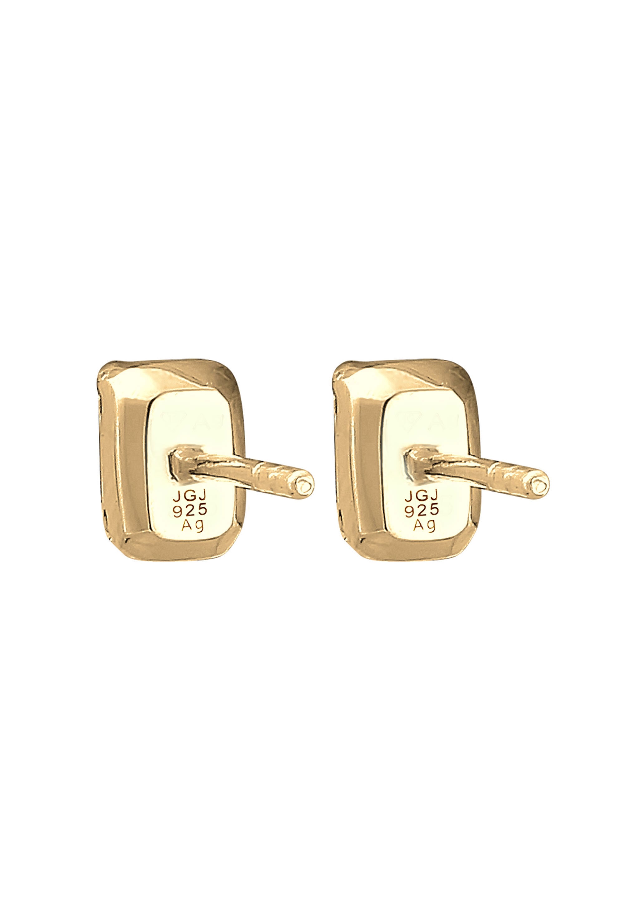 Elli Paar Ohrstecker »Rechteck Kristalle Geo Style 925er Silber«