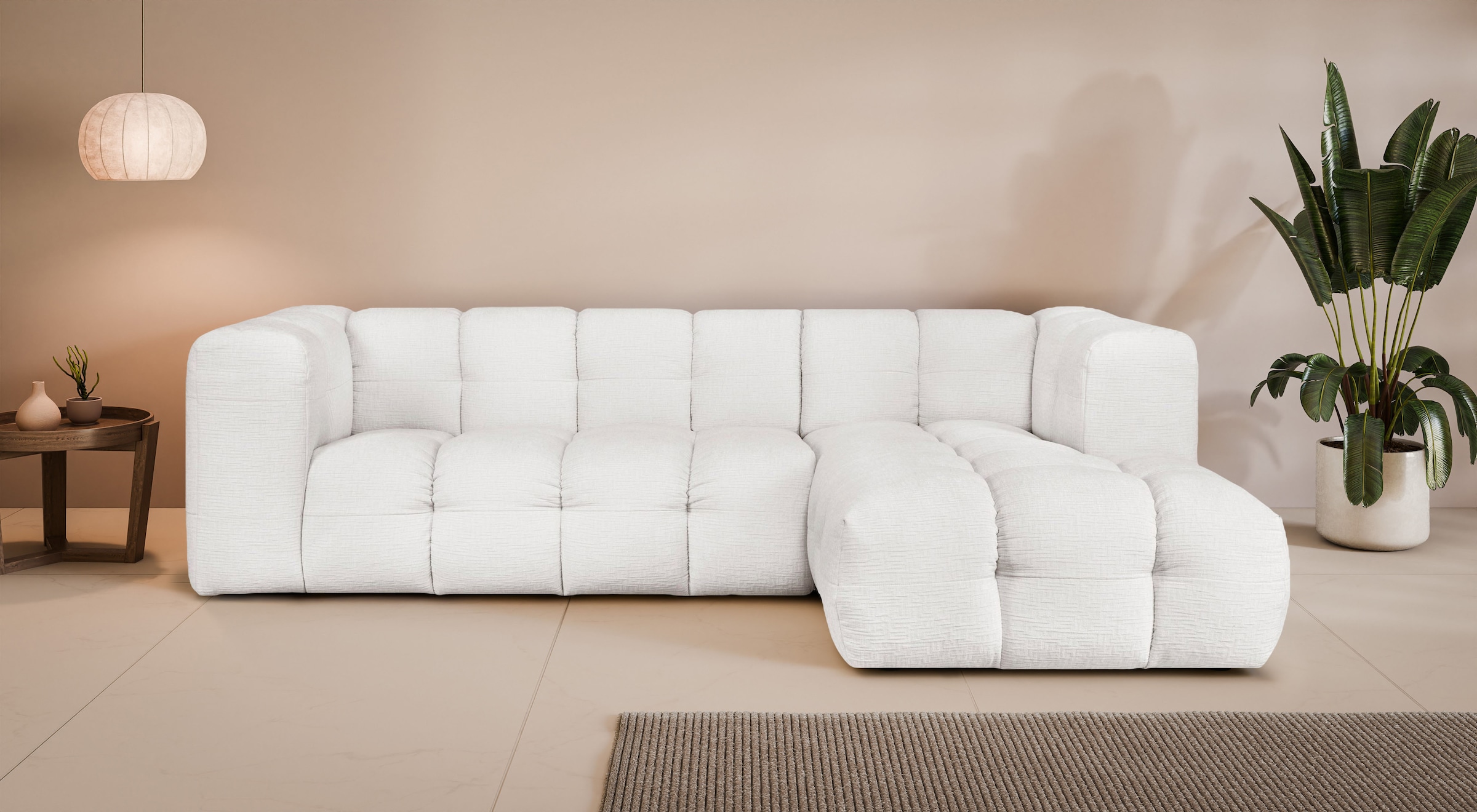 LeGer Home by Lena Gercke Ecksofa "TALISHA L-Form Designersofa, moderne Steppung, B/T/H: 276/178/75 cm" aufwendig gepolstert, hoher Sitzkomfort