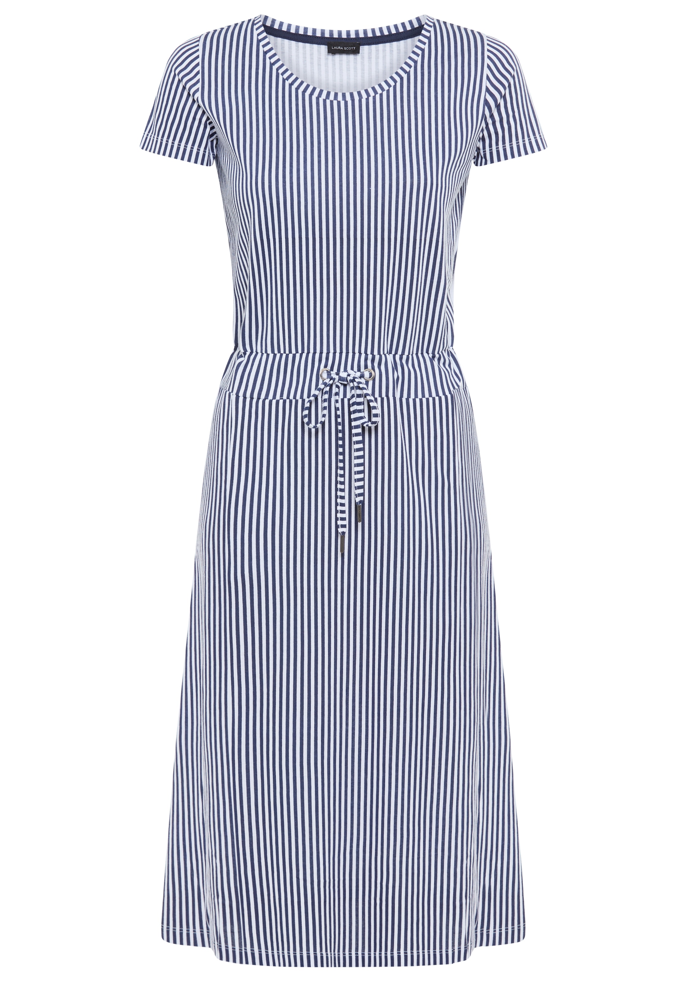 Laura Scott Shirtkleid »mit Bindeband aus softem und atmungsaktivem Jersey« im Basic-Stil, Shirtware, femininer Look