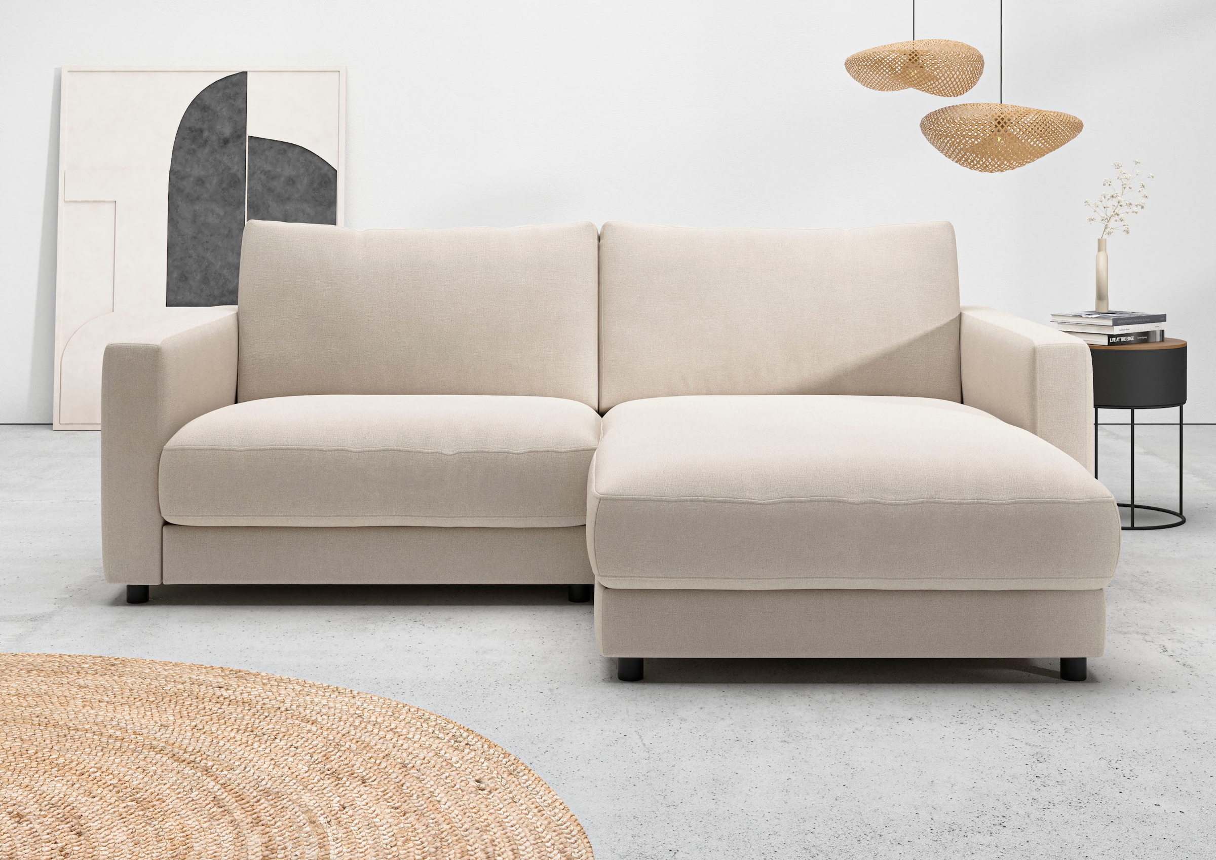 Home affaire Ecksofa "Ecksofa Jiro, L-Form, große Sitztiefe, Breite 226 cm" günstig online kaufen