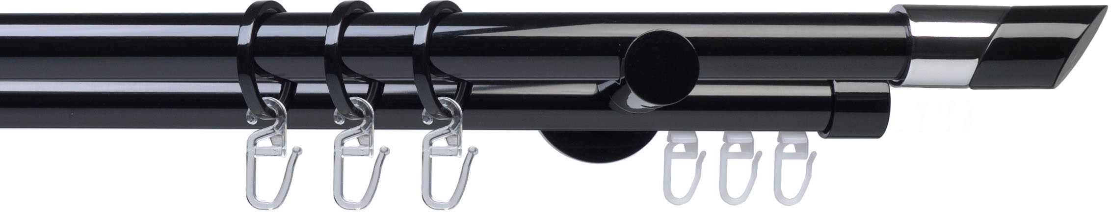 Liedeco Gardinenstange "Fertigstilgarnitur 20 mm Piano Gibraltar" Ø 2 mm 2 günstig online kaufen