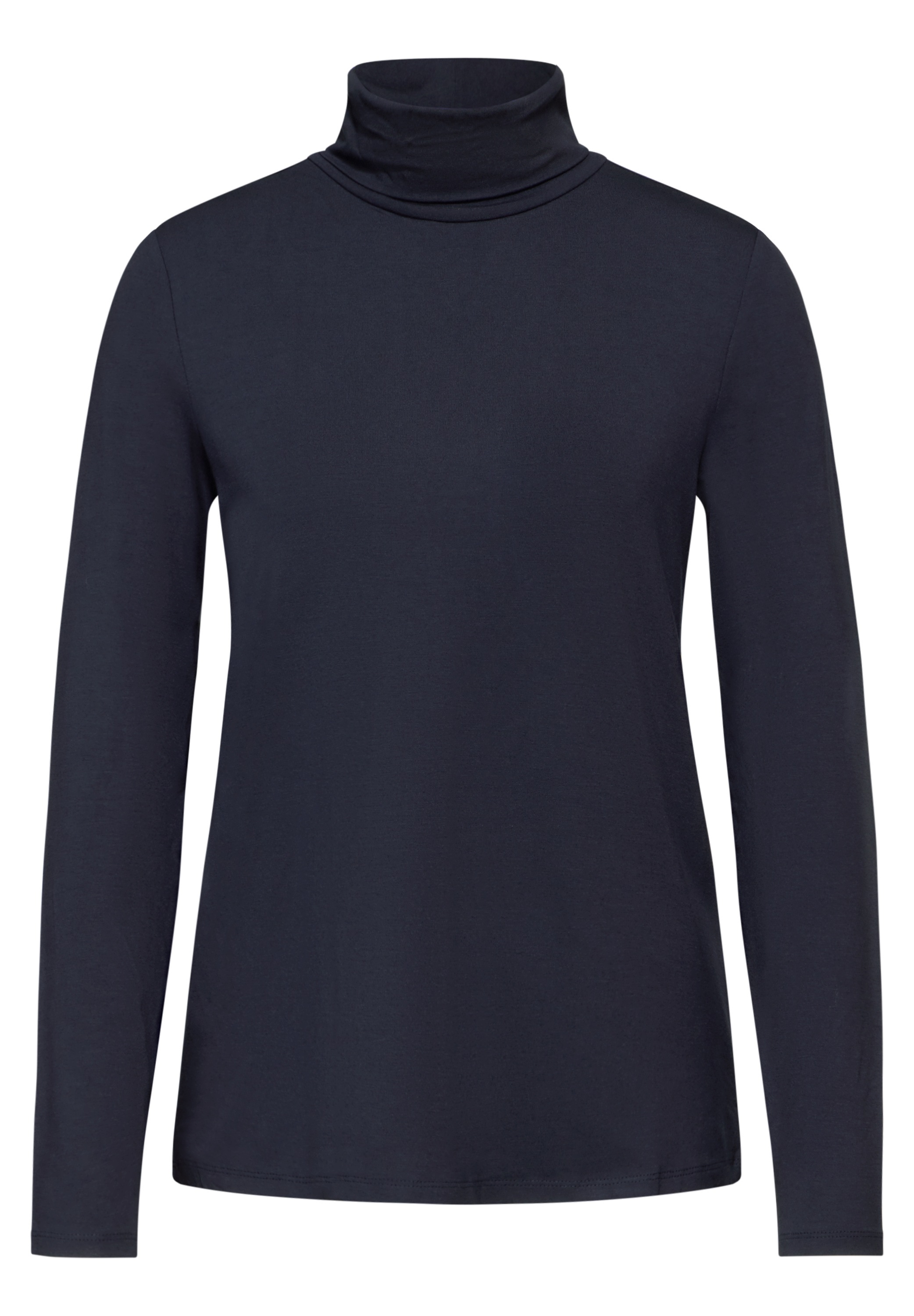 STREET ONE Rollkragenshirt, aus strecthigem Viskosematerial