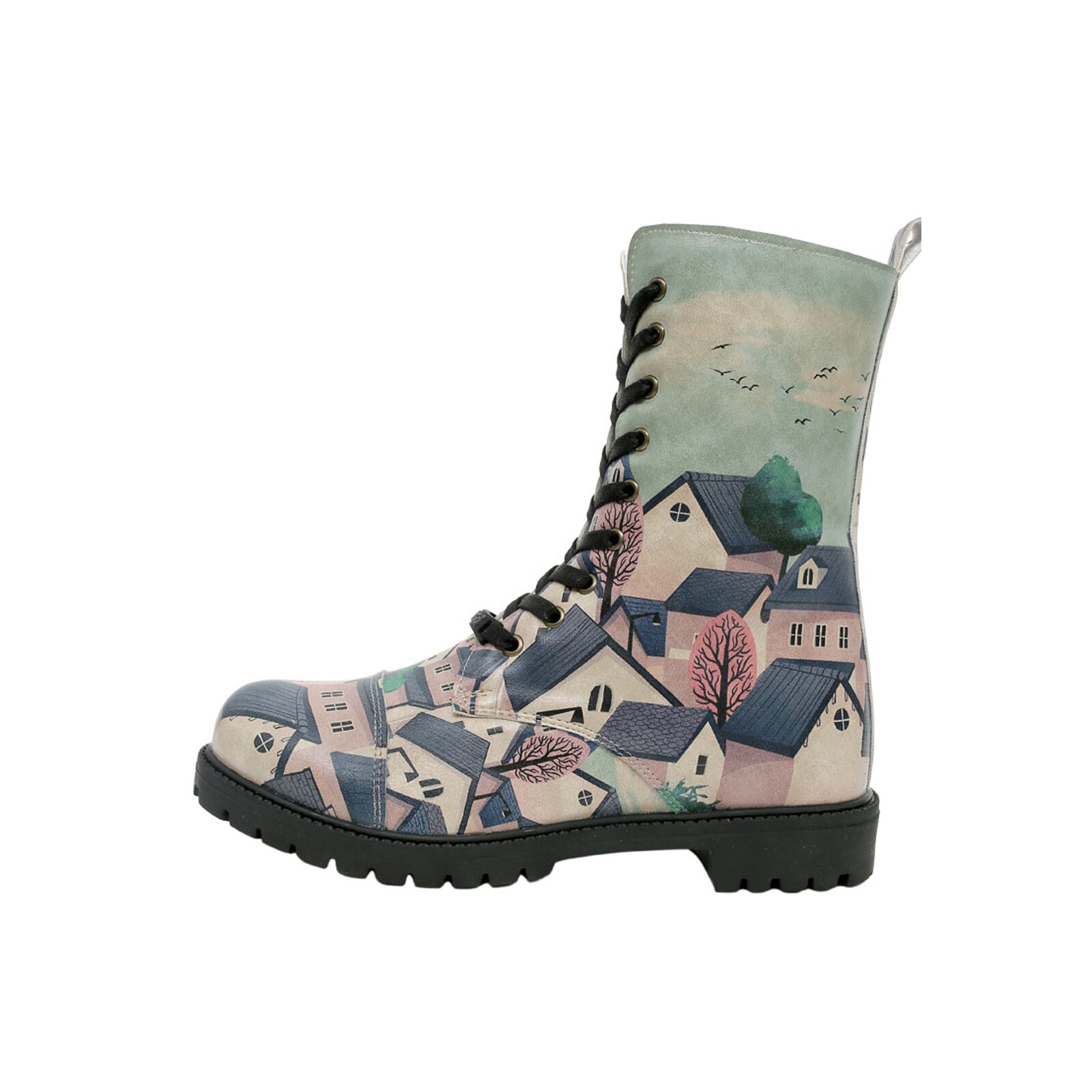 DOGO Schnürboots "Zipsy Buildings Damen Stiefel / Female", Vegan günstig online kaufen