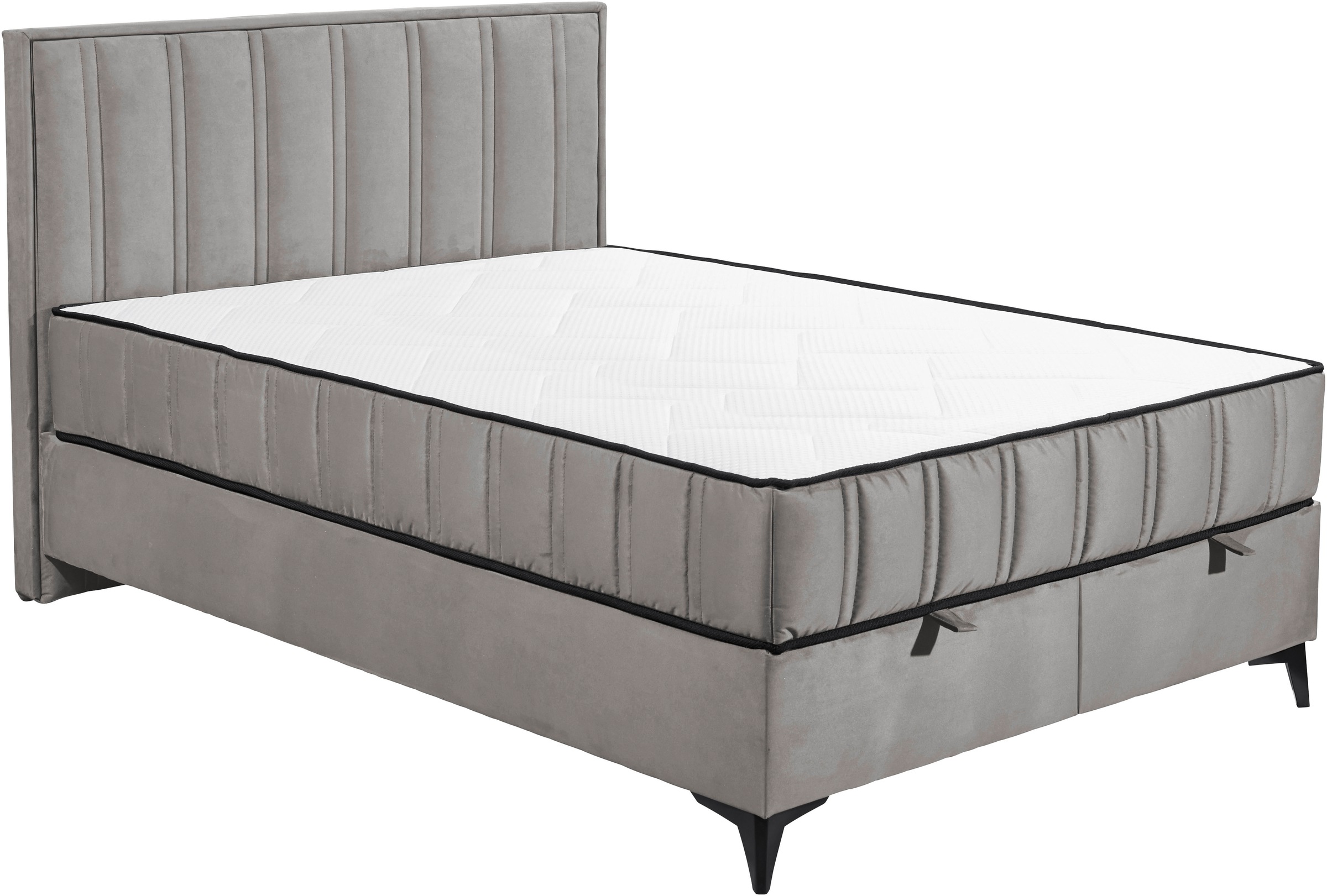 ED EXCITING DESIGN Boxbett »Monroe inkl. Bettkasten, erhältlich in den Breiten 120cm & 140cm«, Duo-Matratze - feste Seite mit Kokosmatte