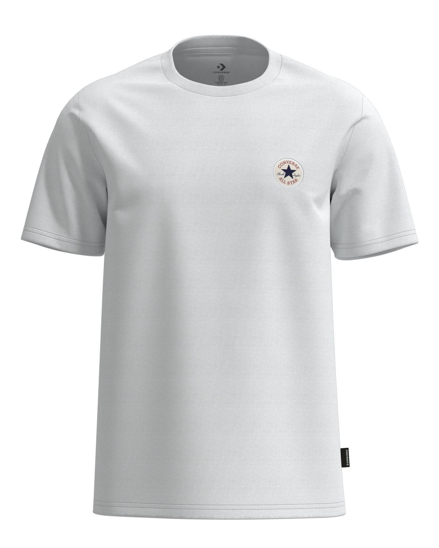 Converse "CHUCK PATCH TEE" mit Rundhalsausschnitt, normale Länge, aus Baumwolle