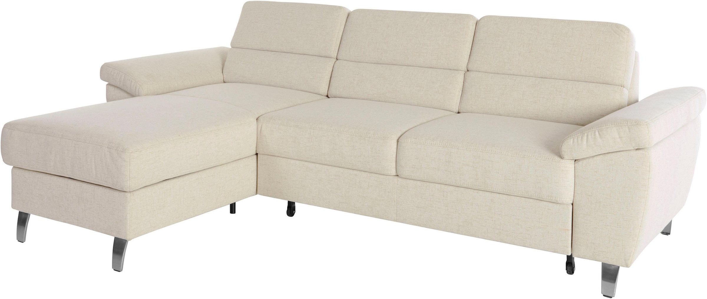 sit&more Ecksofa "Sorano L-Form" wahlweise mit Schlaffunktion und Bettkasten