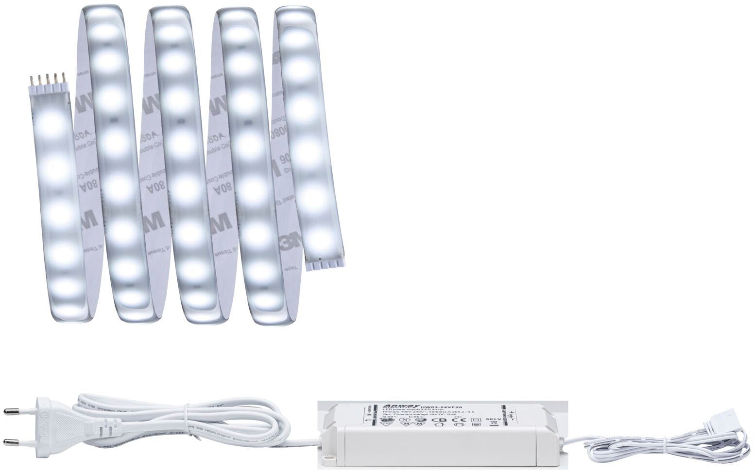 Paulmann LED-Streifen »MaxLED 500 Basisset 1,5m Tageslichtweiß IP44 8,5W 825lm beschichtet« 1 Stk.-flammig