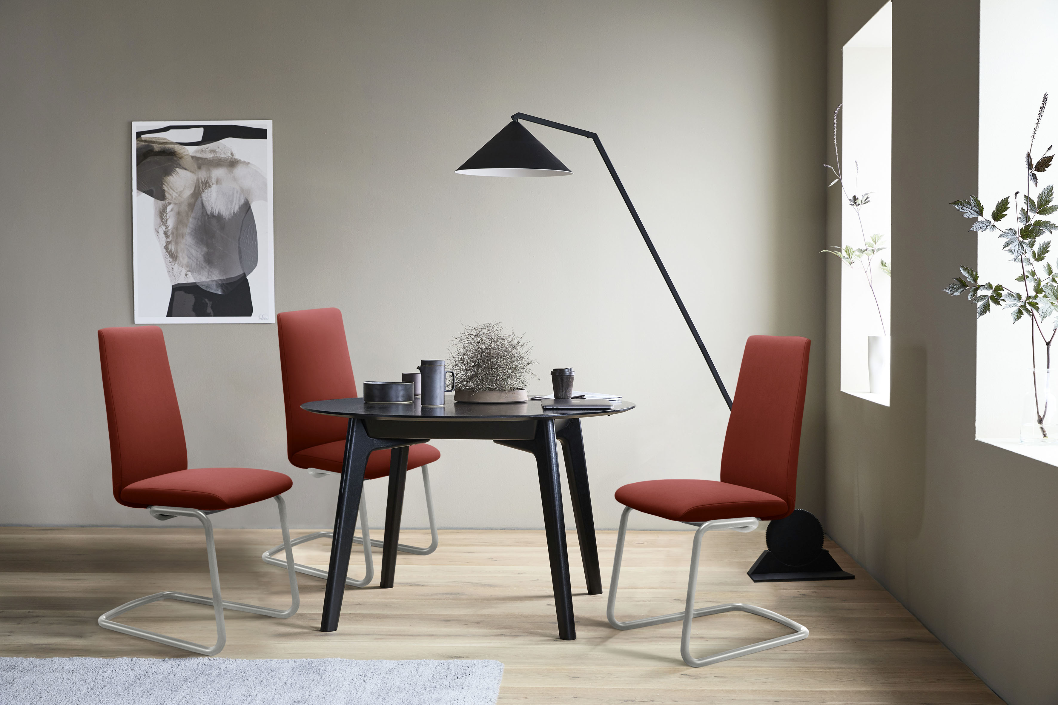 Stressless Polsterstuhl "Laurel" () High Back, Größe M, mit Beinen aus Stahl in Chrom glänzend