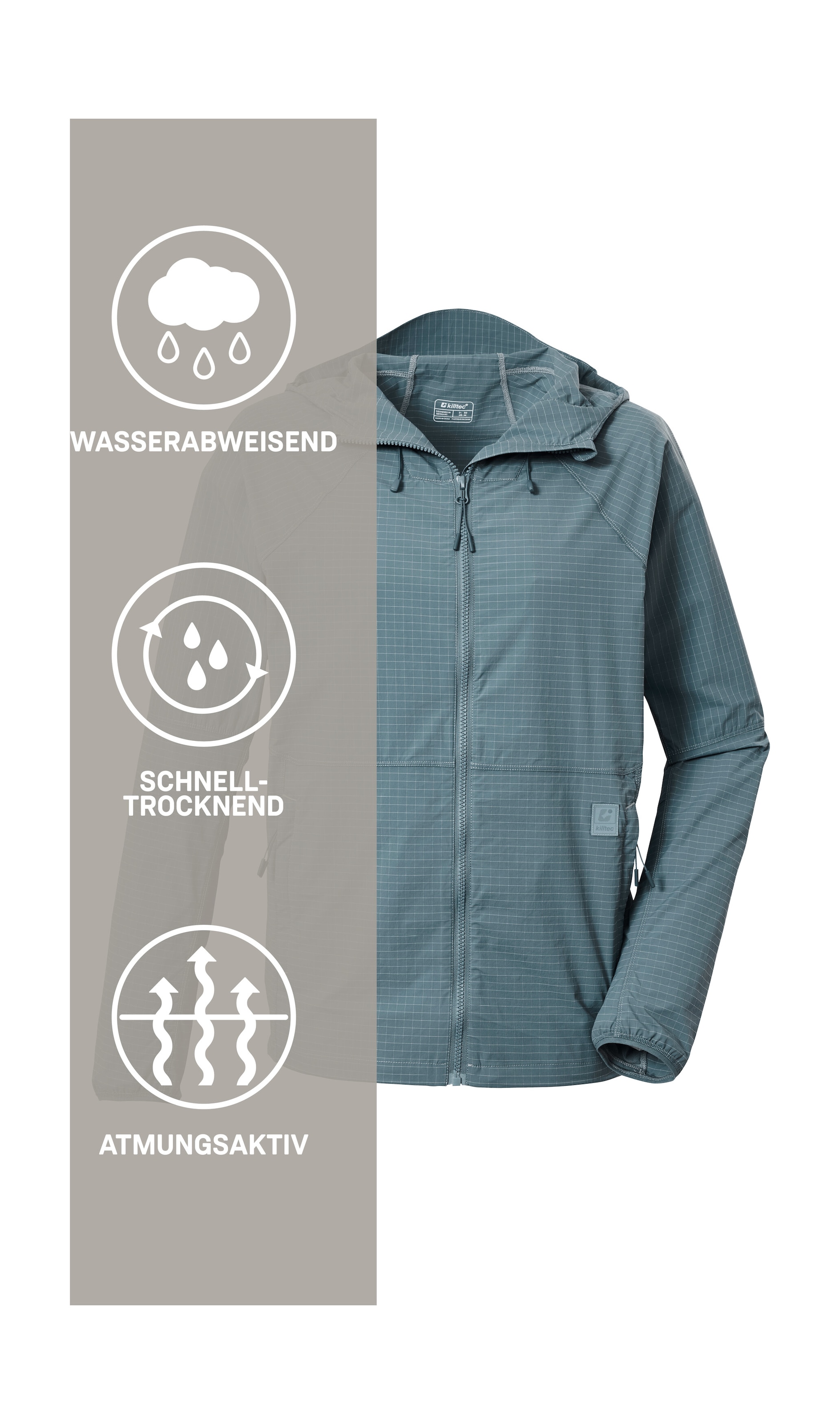 Killtec Funktionsjacke »KOS 182 MN JCKT« Wasserabweisende, atmungsaktive Herrenjacke mit Stretchkomfort