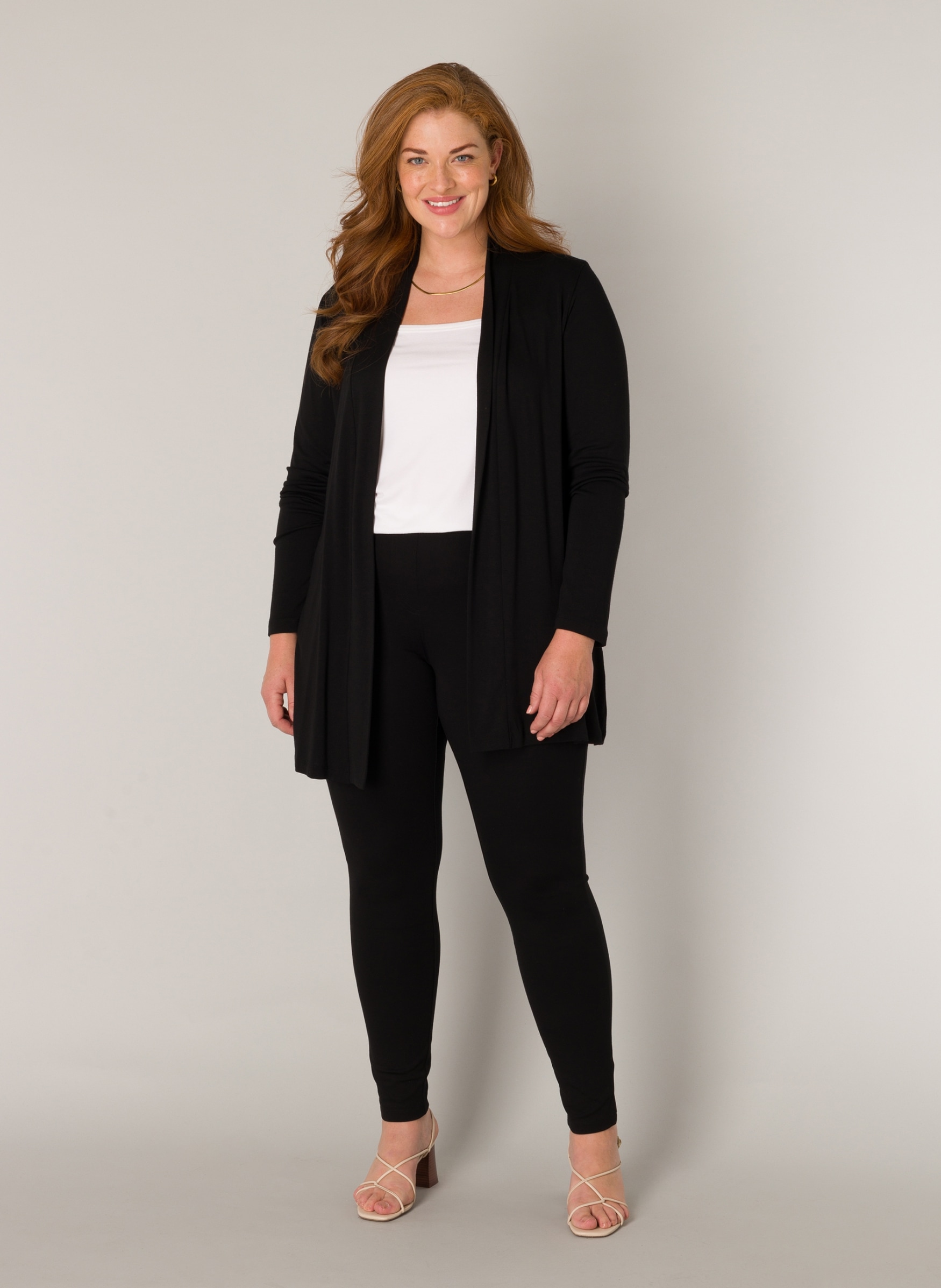 Base Level Curvy Strickjacke »Ayla«, im verschlusslosen Design
