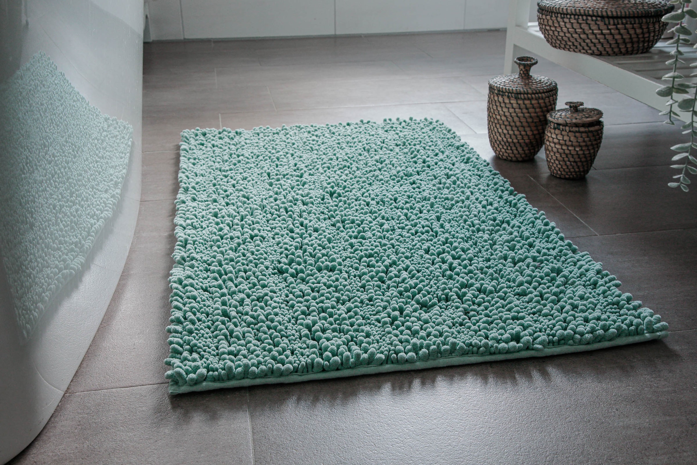 Wecon home Basics Badematte "Benno" Höhe 22 mm waschbar, rutschfest, sehr w günstig online kaufen