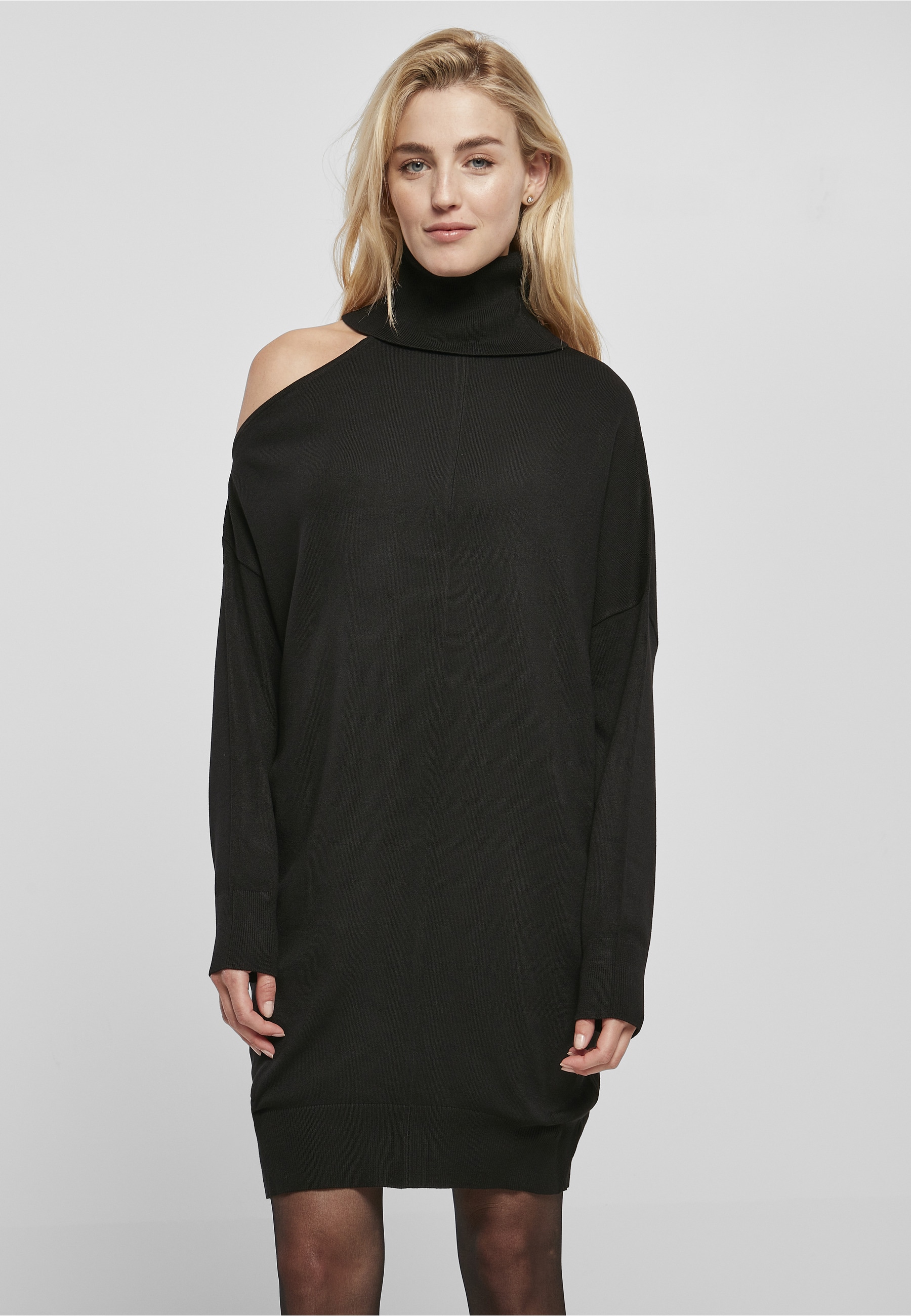 URBAN CLASSICS Shirtkleid »Urban Classics Damen Ladies One Shoulder Knit Dress« 1 Stk. tlg.
