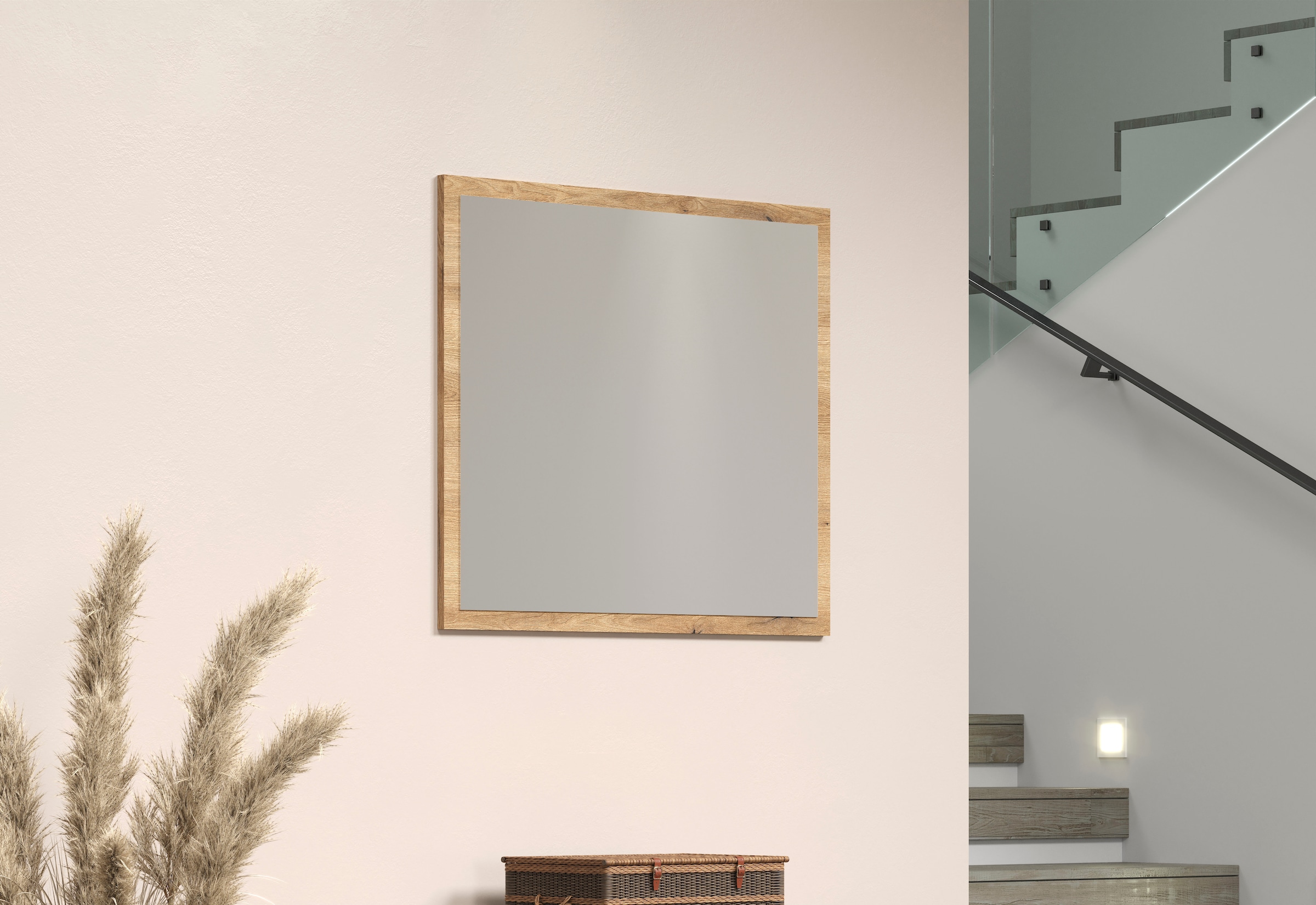 Home affaire Garderobenspiegel »Estepona« Wandspiegel mit 4 mm Spiegel-Floatglas – (B/T/H) 80/2/70 cm