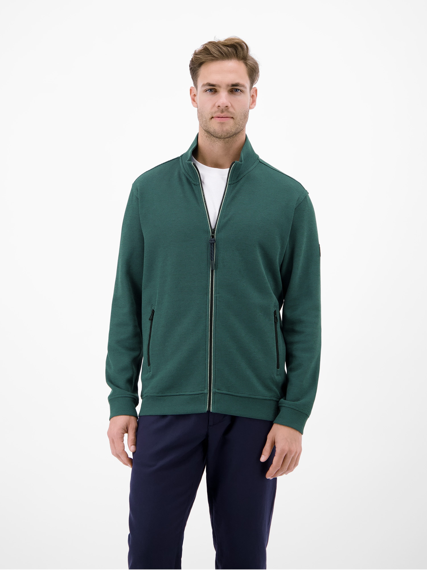 LERROS Sweatjacke "LERROS Jacke aus Baumwollmix mit Taschen" günstig online kaufen