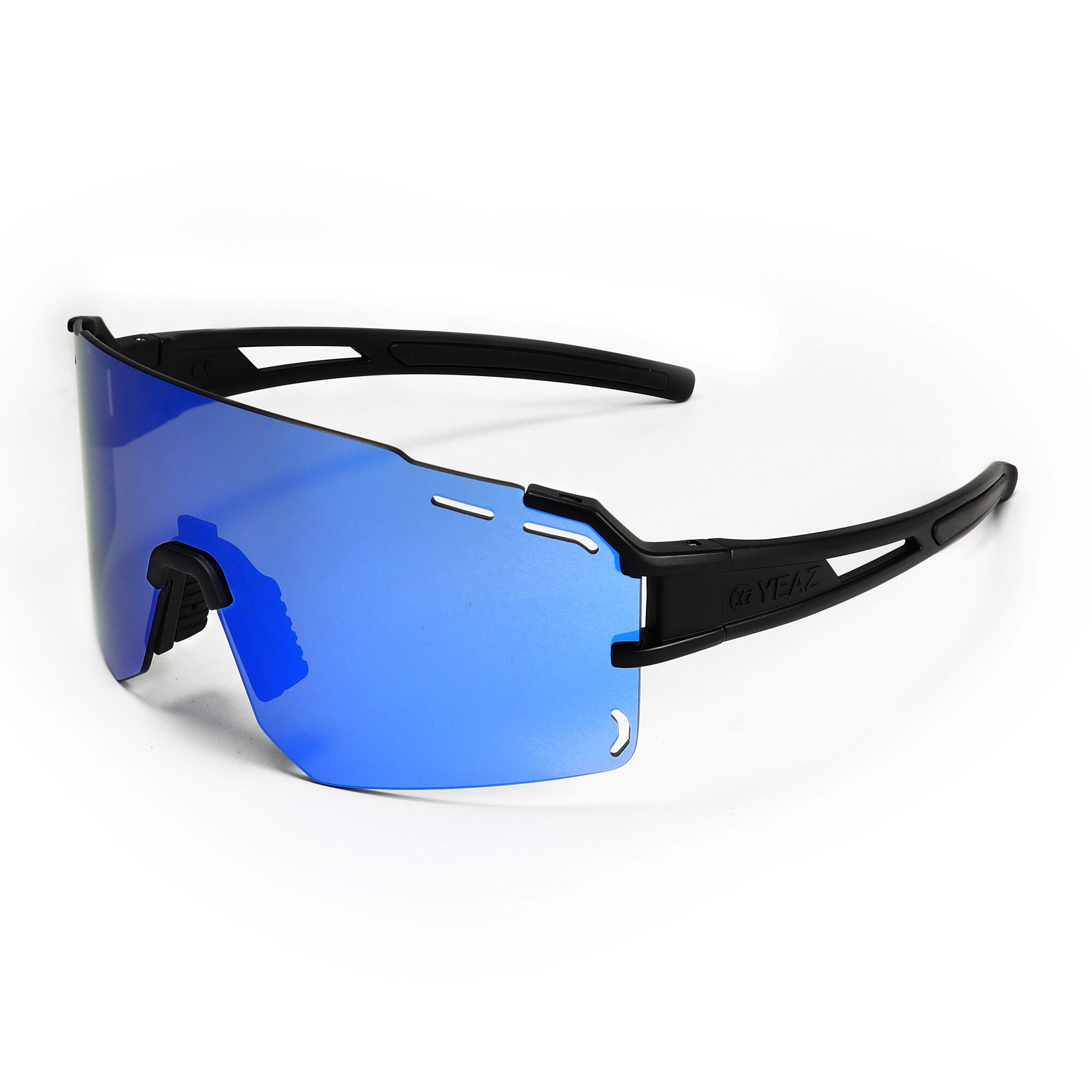 Sportbrille YEAZ "Sport-Sonnenbrille Grün SUNCRUISE", Damen, schwarz (schwarz, blau), Sonnenbrillen