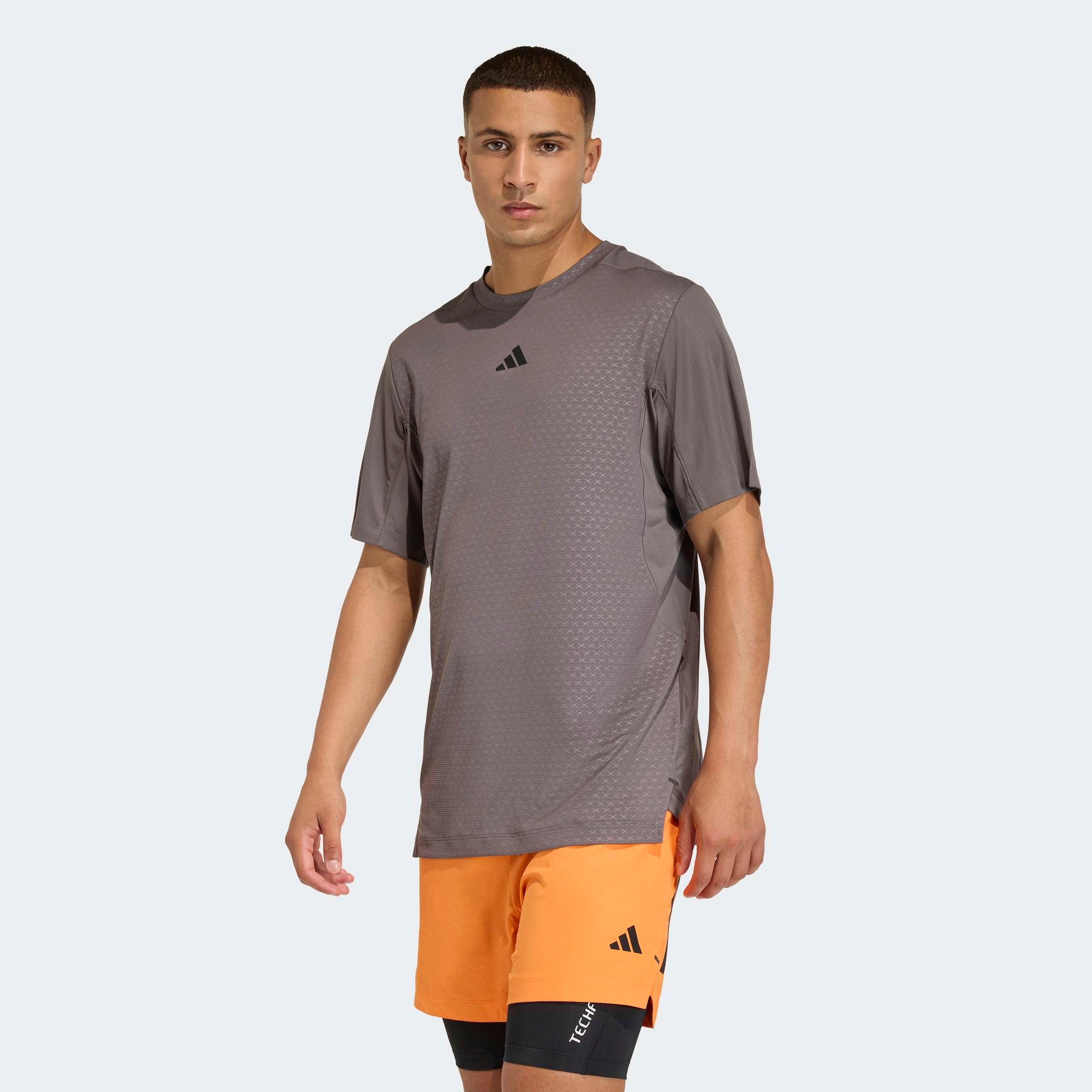 Adidas D4t Power 3 Stripes T-Shirt Charcoal XL 2