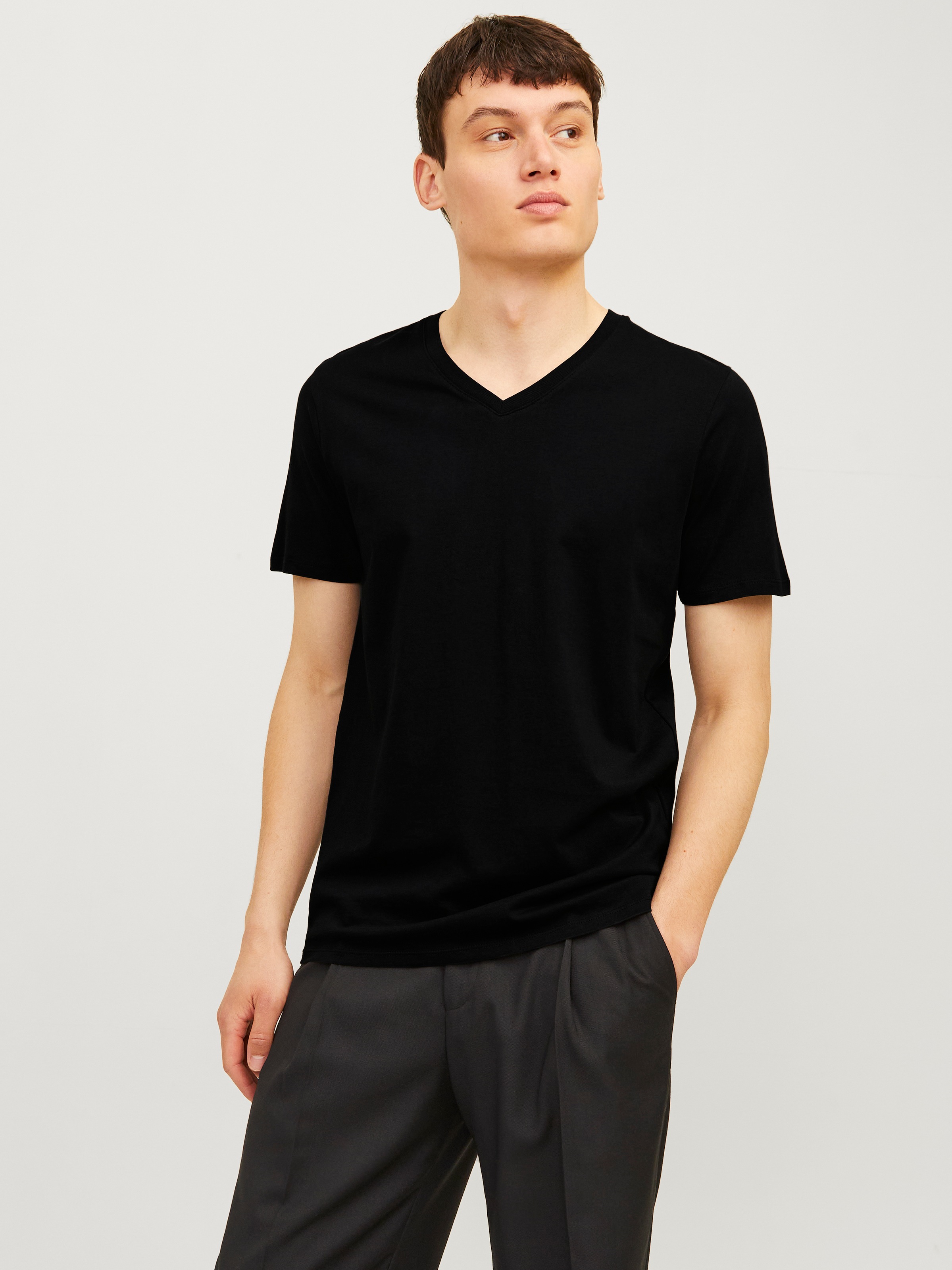 Jack & Jones V-Neck T-Shirt Black XL 5