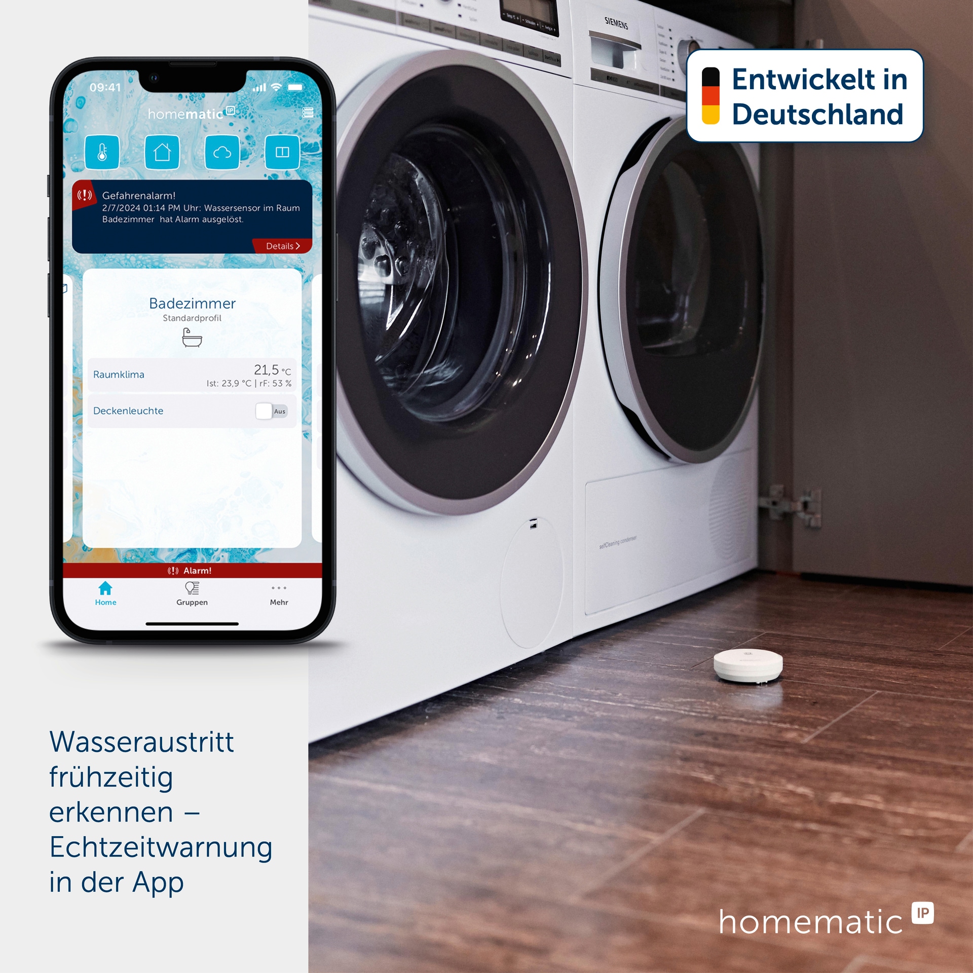 Homematic IP Smart-Home-Zubehör »Wassersensor V2«