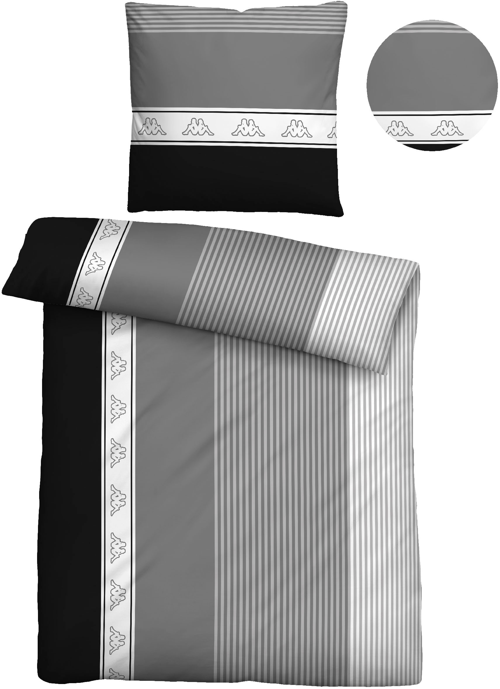 Kappa Bettwäsche "Emi" 2 Stk. pflegeleichte + feinfädige Qualität, 100% Bau günstig online kaufen