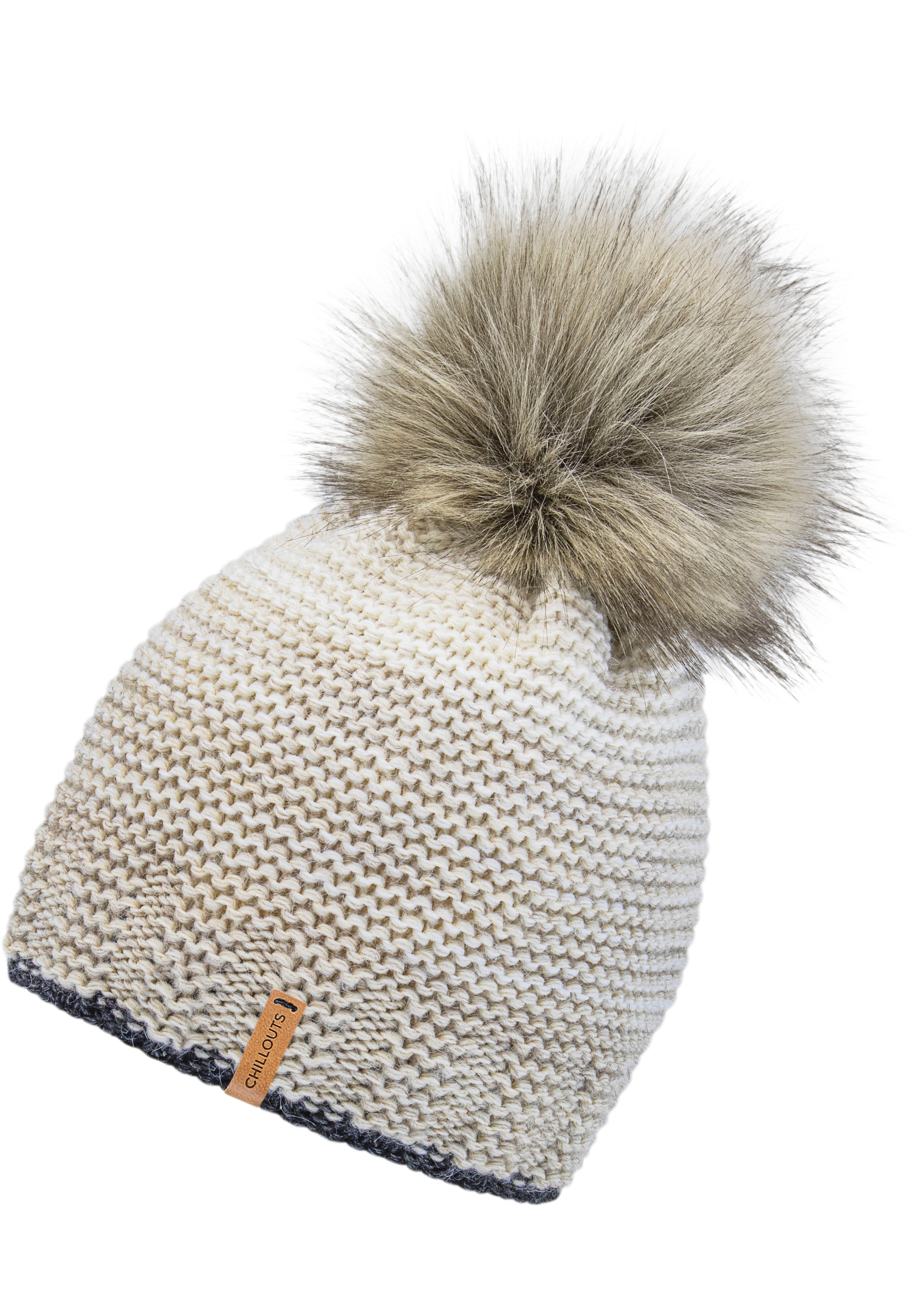 chillouts Bommelmütze »Klara Hat«, mit abnehmbarem Kunstfell-Bommel