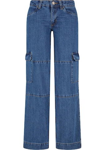 Bequeme Jeans »Urban Classics Damen Ladies Low Waist Cargo Denim«