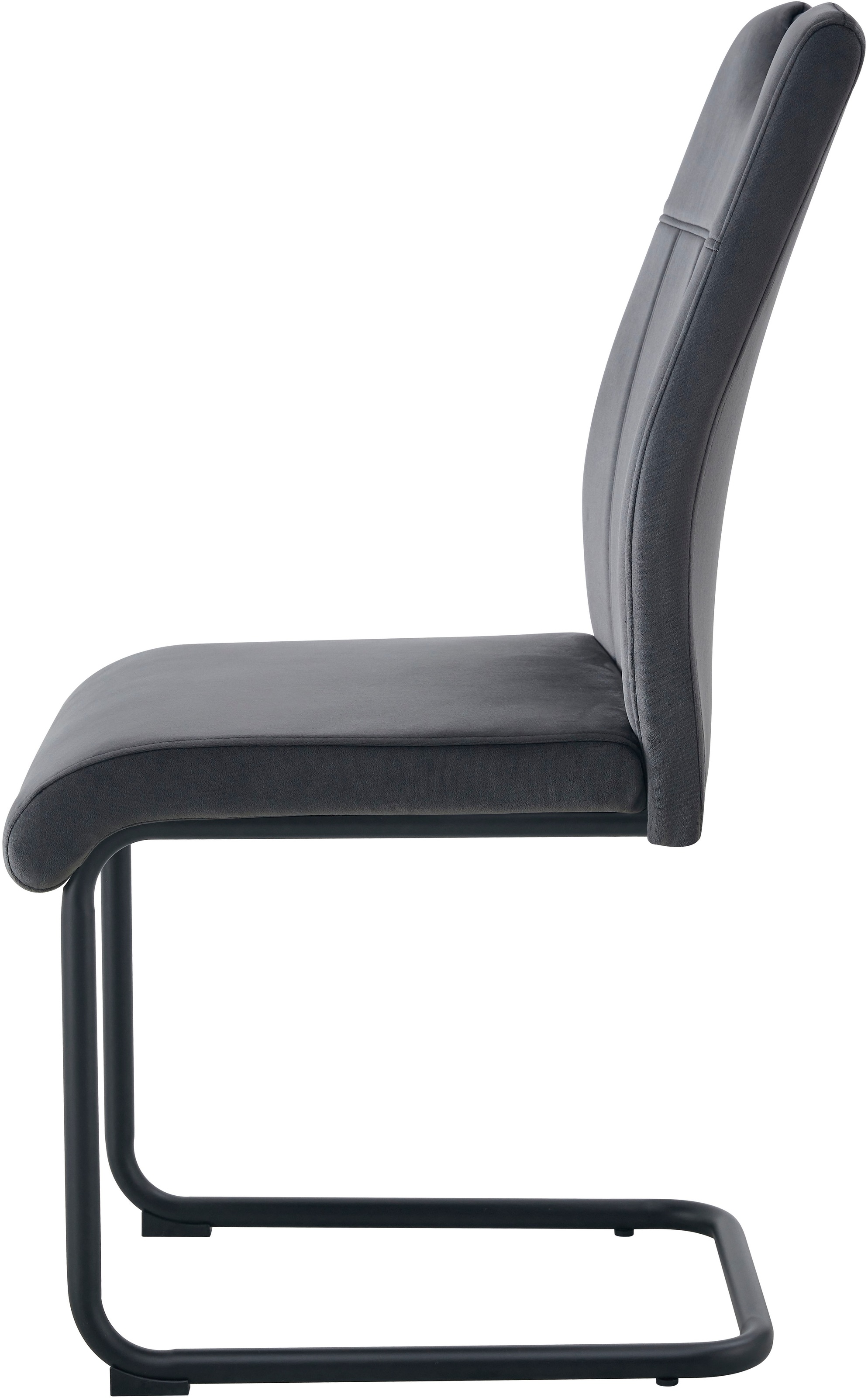 Home affaire Esszimmerstuhl »BRANDON, 2er Set, mit Metallgestell in matt schwarz« (Set) 2 Stk.in verschiedenen Farben, Belsatbarkeit pro Stuhl 120 kg, 360° drehbar