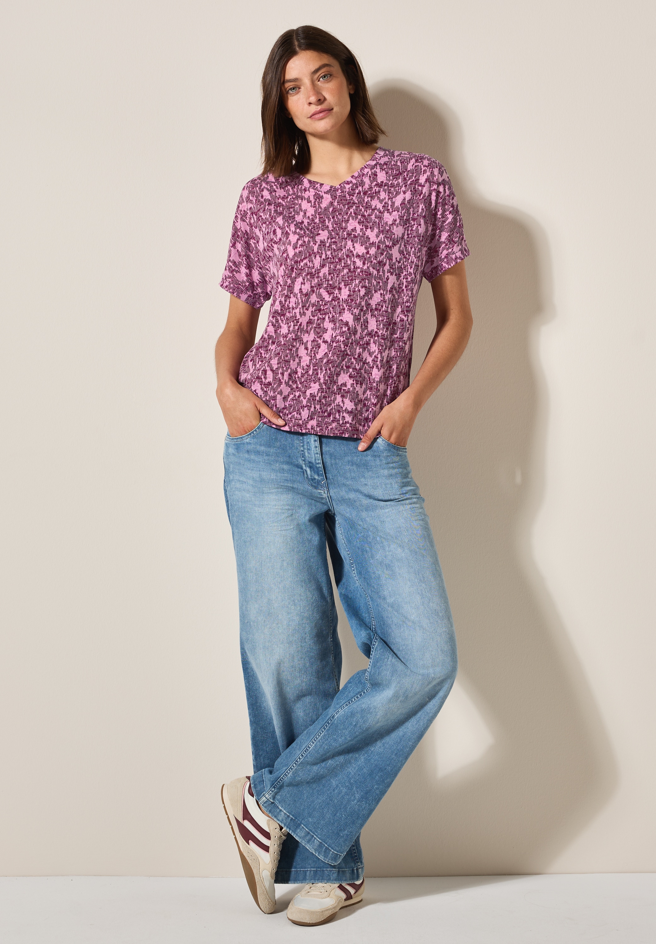 Cecil T-Shirt, mit V-Ausschnitt