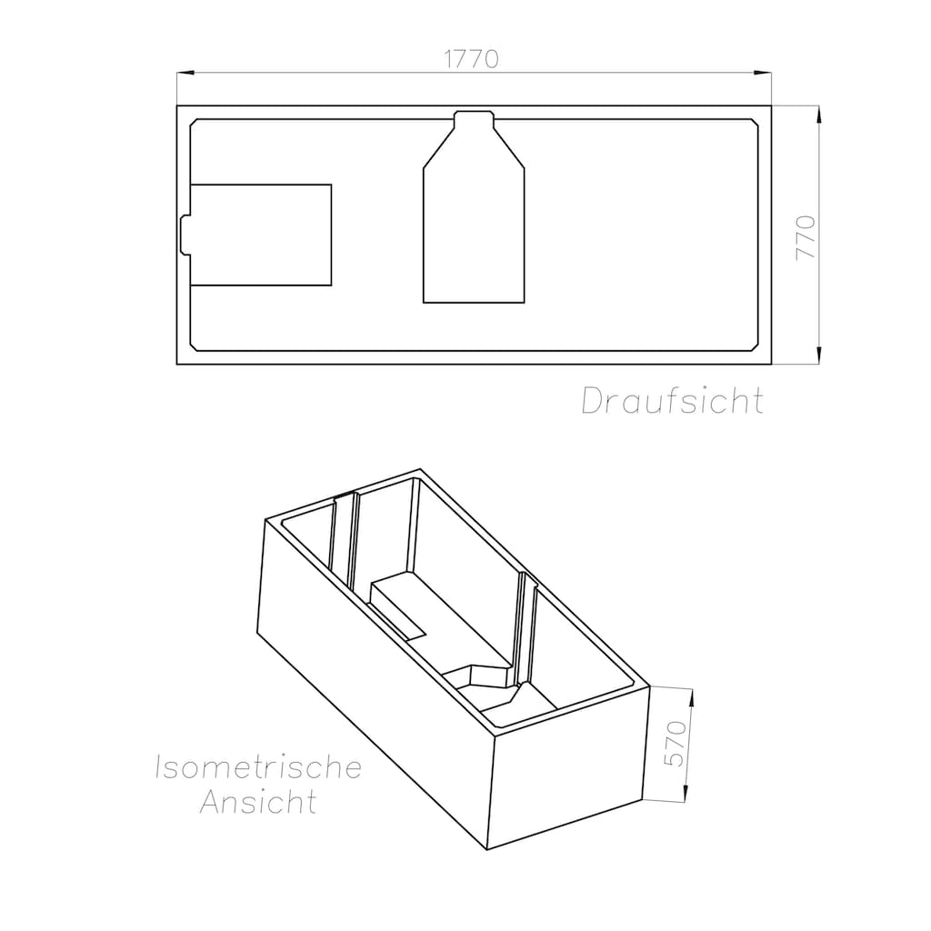 OTTOFOND Badewanne »Set Duobadewanne«, (3 tlg.)