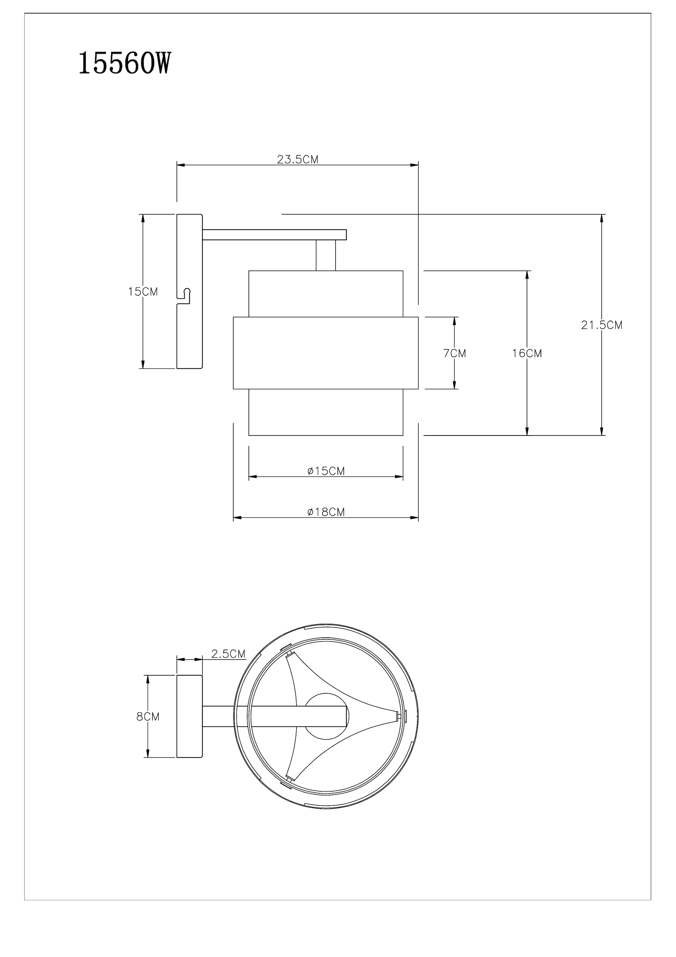 GLOBO LIGHTING Wandleuchte »MILLEY«, Leuchtmittel E27 | ohne Leuchtmittel, Wandlampe/Spot/Wohnzimmer/Flur/Messingring/Metall