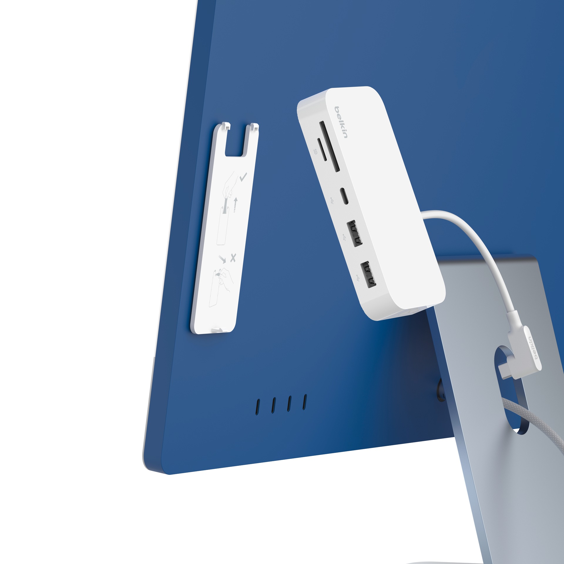 Belkin Laptop-Dockingstation »CONNECT USB-C 6-in-1 Multiport-Hub mit Halter«