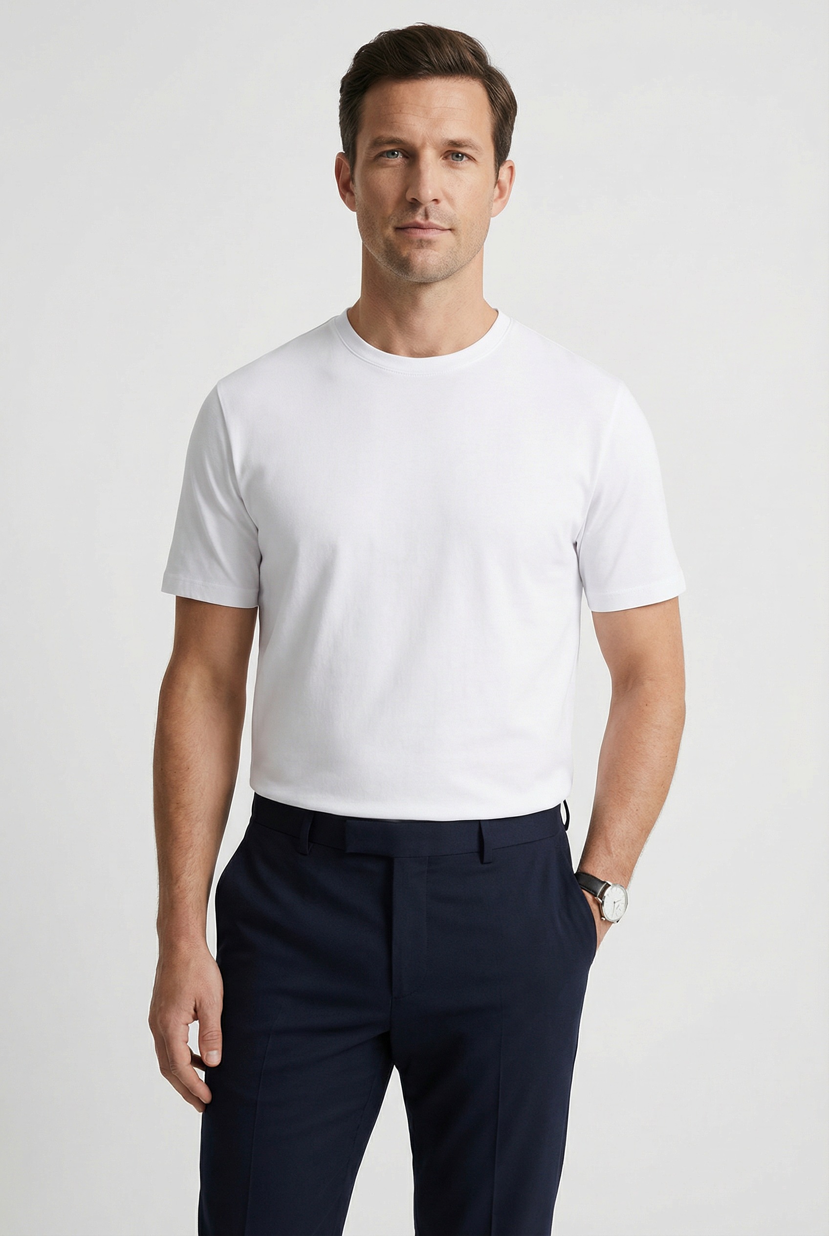 HUGO Blue T-Shirt "BLUE Naolo" Packung, 2 Stk. mit Markenlabel am Saum günstig online kaufen