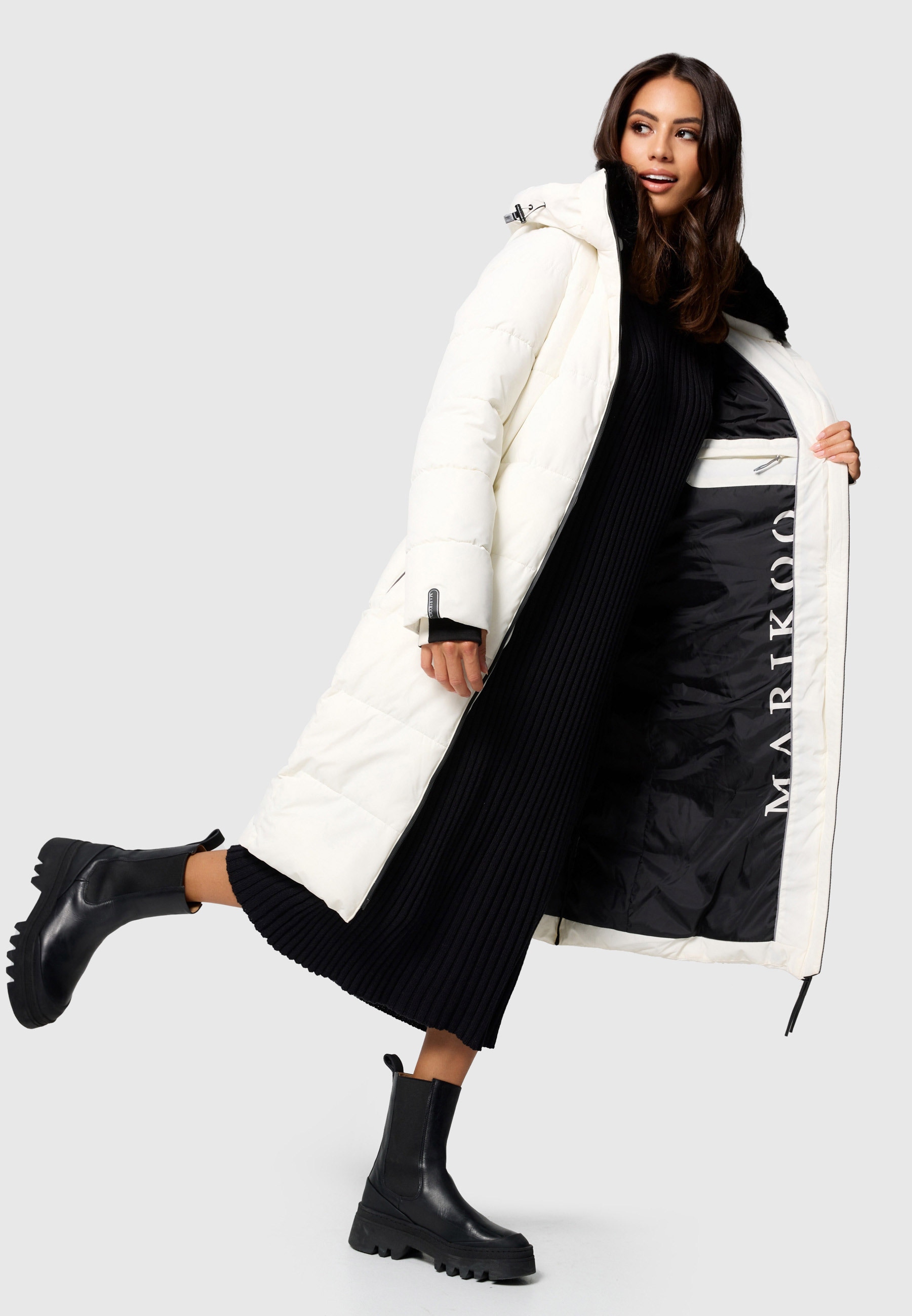 | Winter »Zuraraa langer kaufen Mantel XVI«, BAUR Marikoo Steppjacke gesteppt