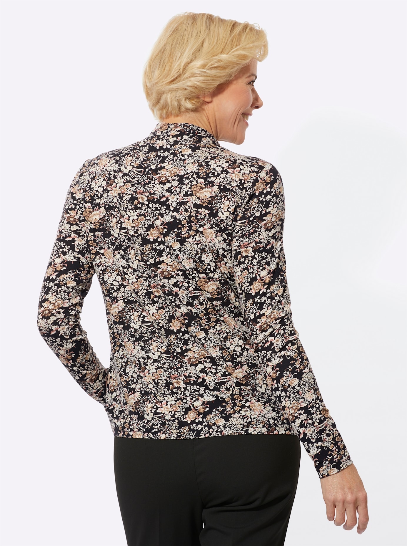 Classic Langarmshirt »Stehkragen-Shirt«, (1 tlg.)