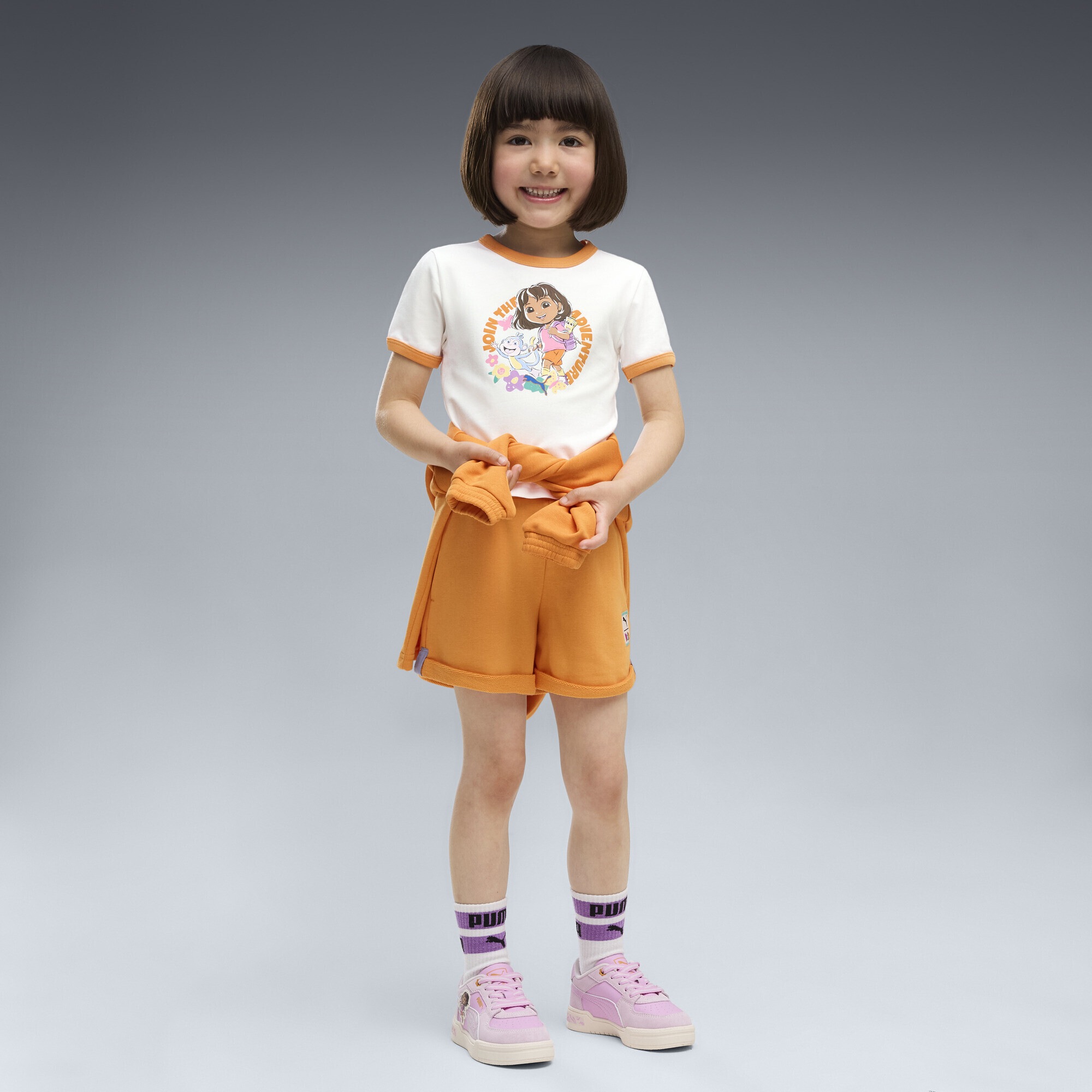 PUMA »PUMA x DORA THE EXPLORER Slim Ringer-T-Shirt Mädchen«